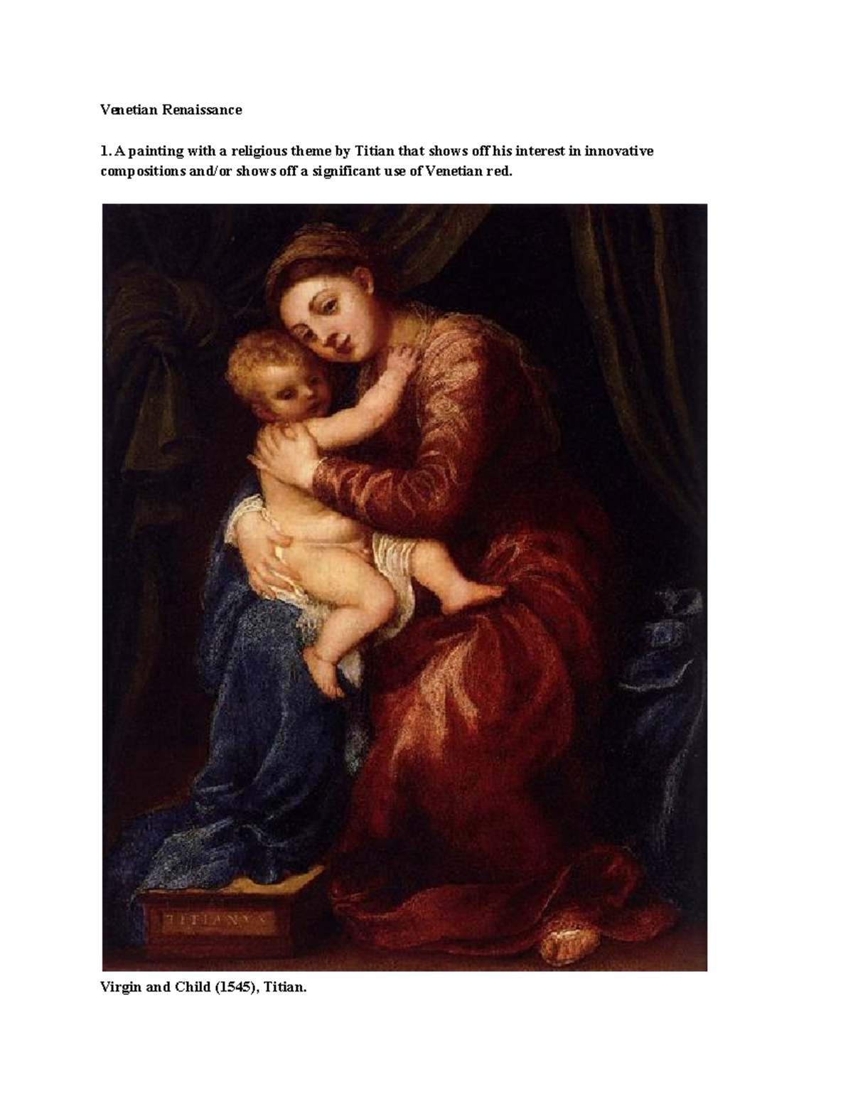 3rd Image Collection Project Renaissance A painting with a