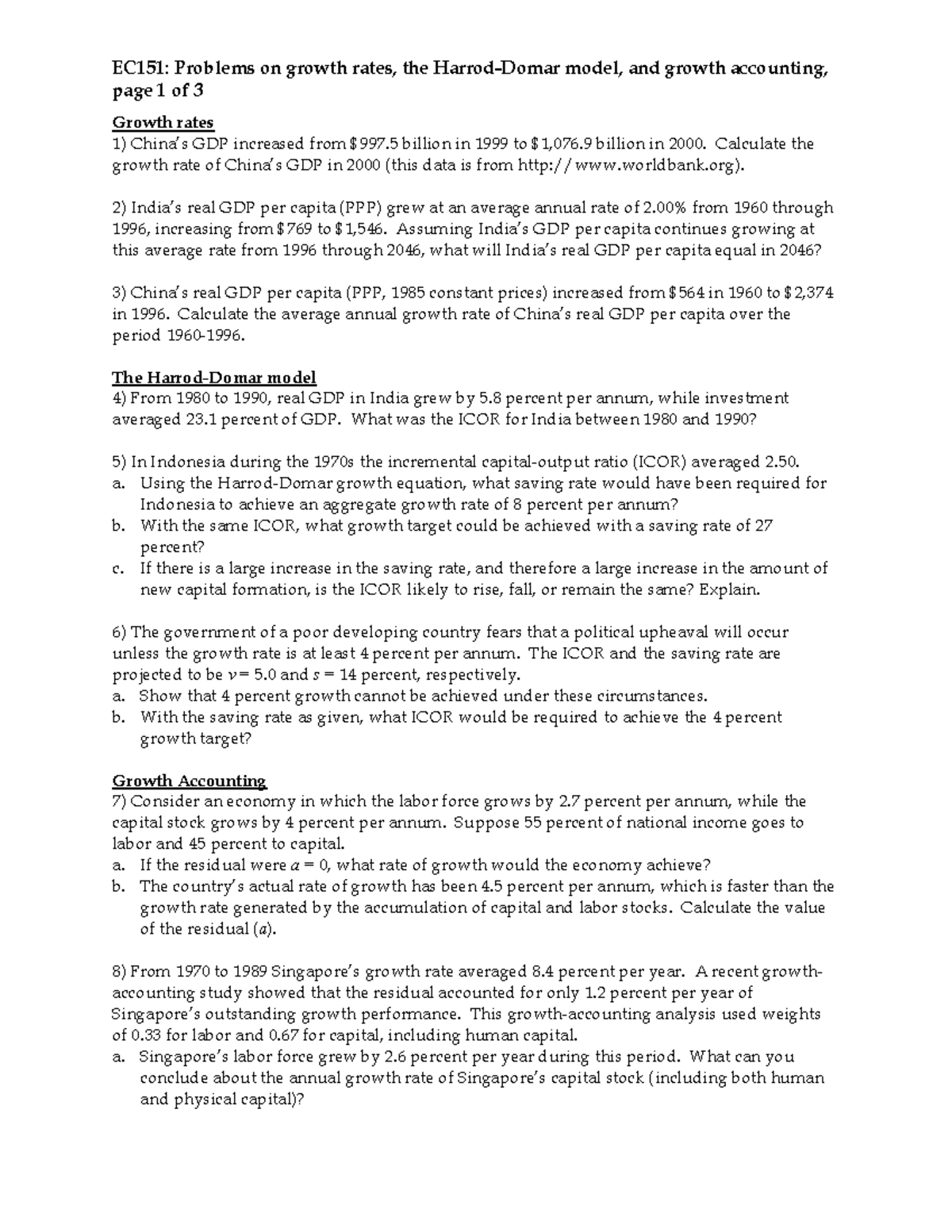 harrod-domar-model-practice-ec151-problems-on-growth-rates-the