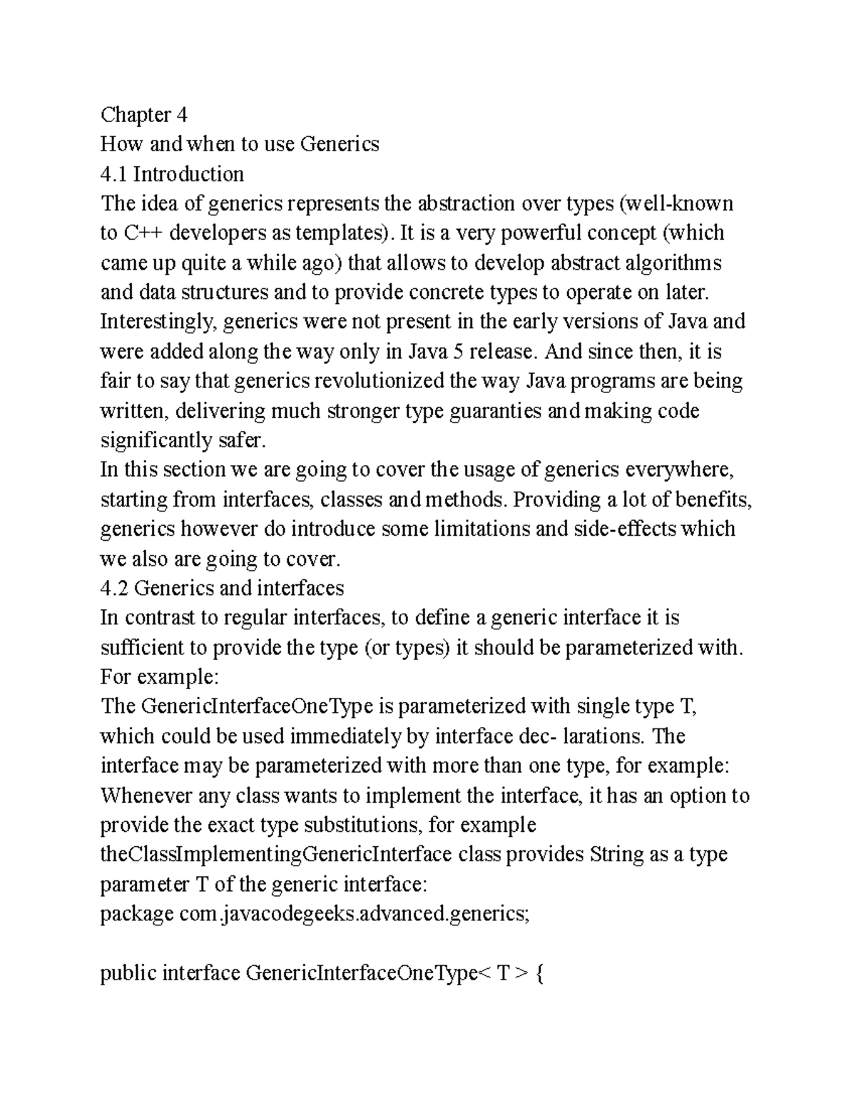 Java Notes (CH4) - Chapter 4 How and when to use Generics 4 ...