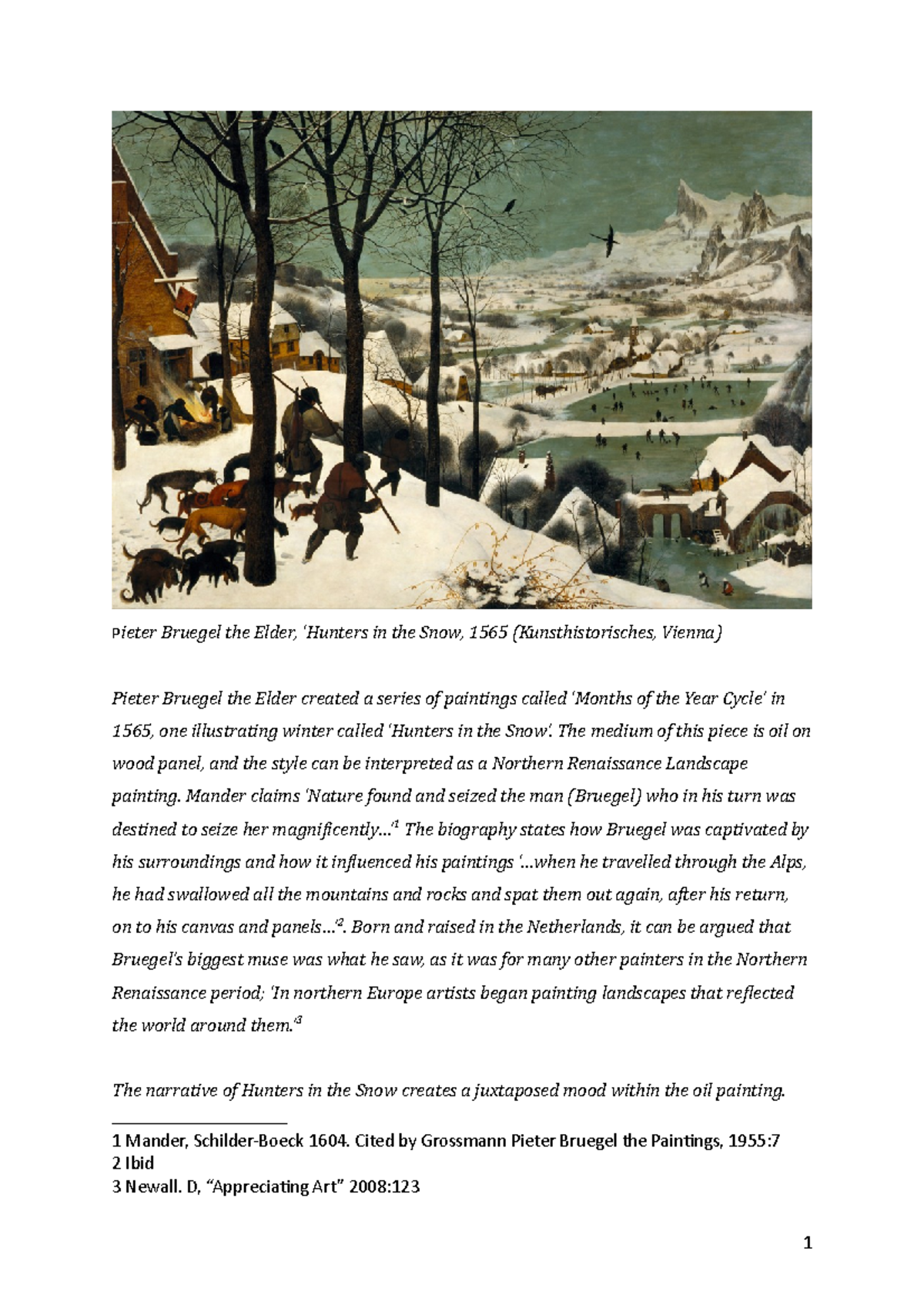 Hunters in the Snow Review Pieter Bruegel the Elder, ‘Hunters in the