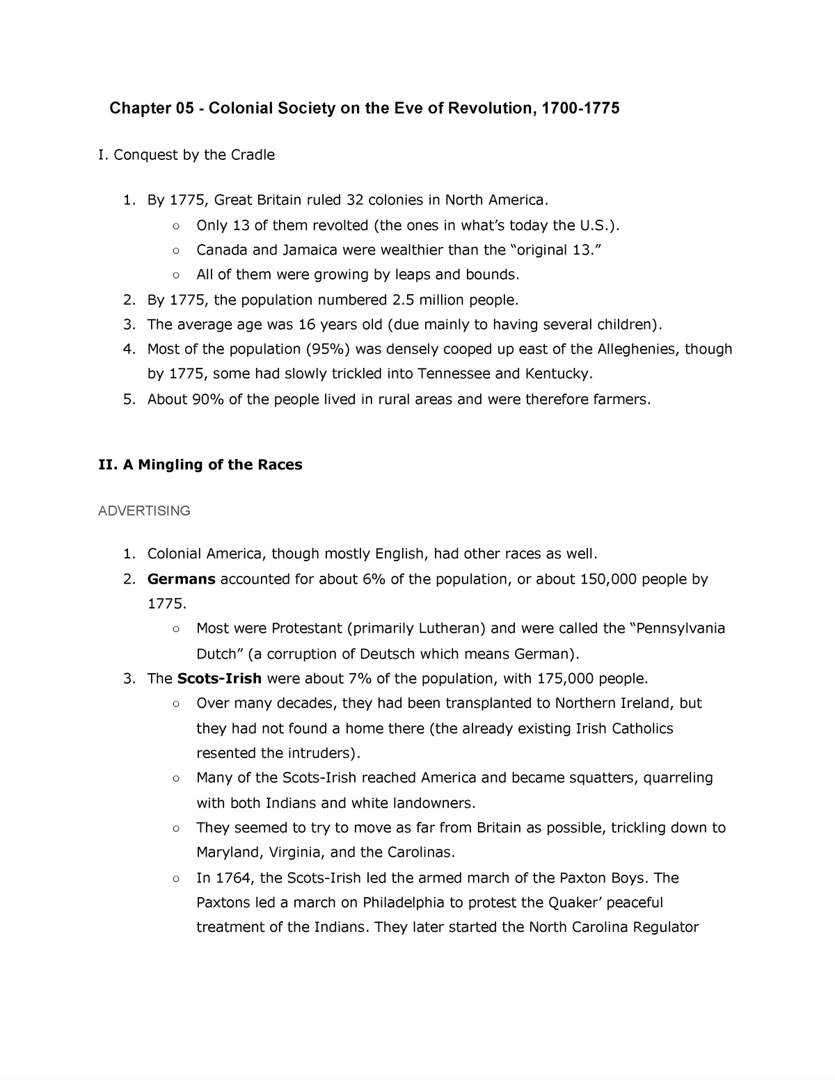 Chapter 05 - Colonial Society On The Eve Of Revolution, 1700-1775 ...