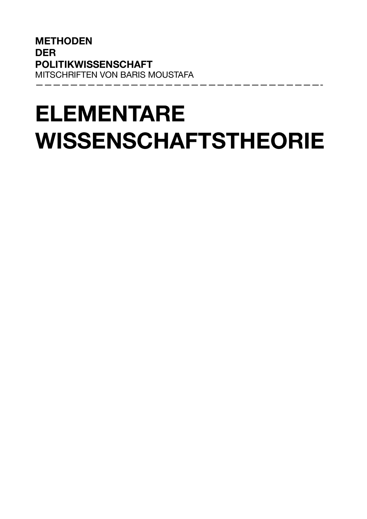 Zusammenfassung Methoden PDF1 - METHODEN DER POLITIKWISSENSCHAFT ...