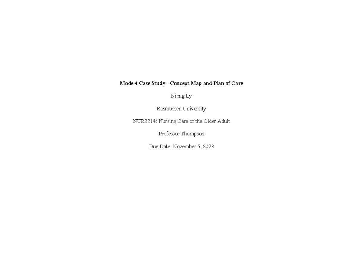 NLy Concept Map 110623 - Mode 4 Case Study - Concept Map and Plan of ...