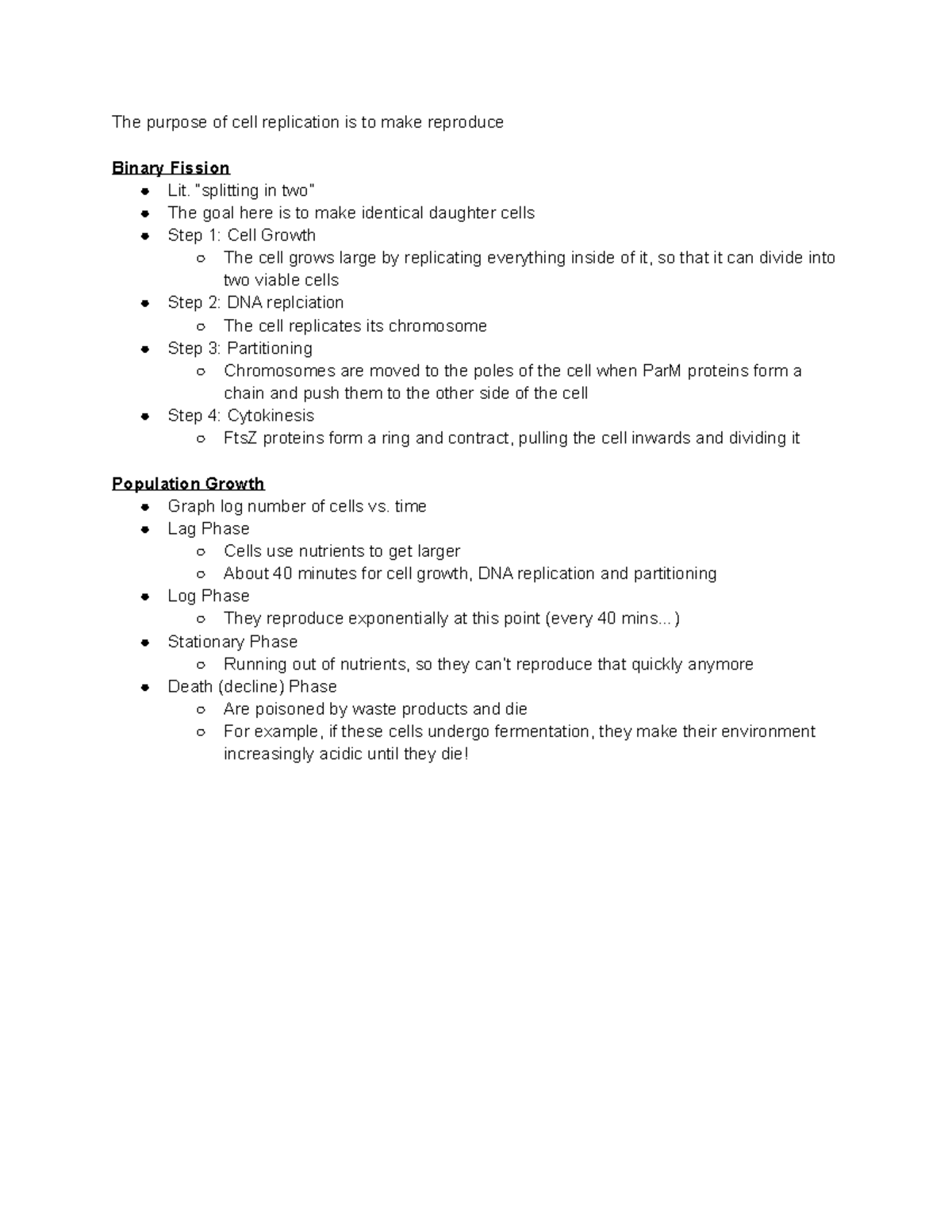 Prokaryotic Cell Reproduction - The purpose of cell replication is to ...
