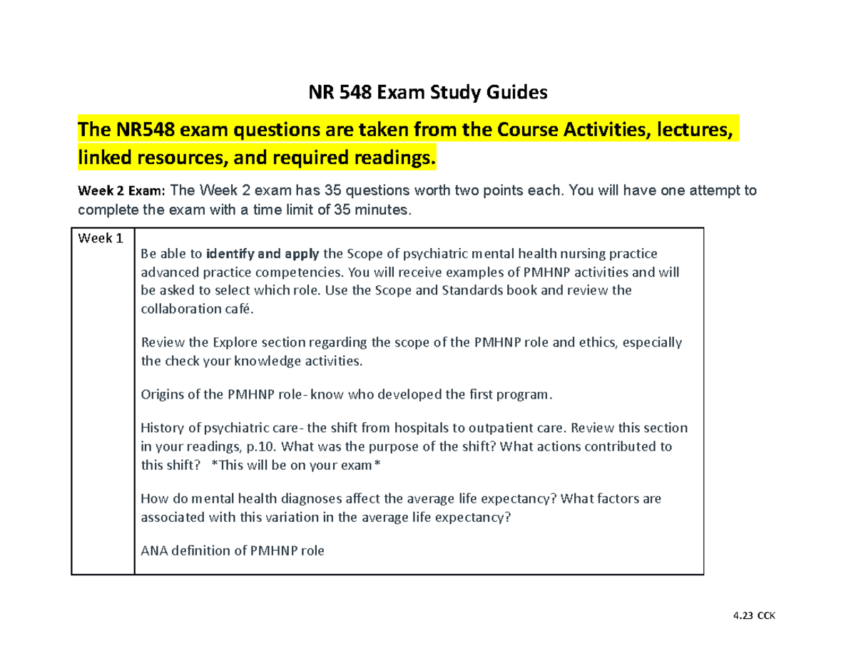 Nr548 Exam Study Guides - Nr 548 Exam Study Guides The Nr548 Exam 