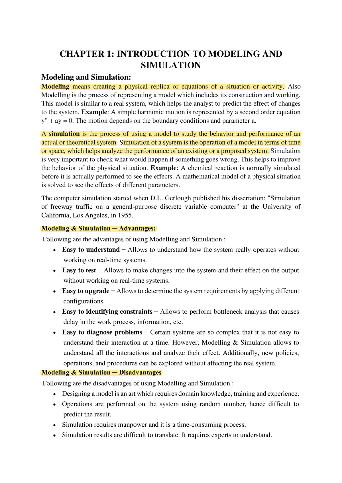 Introduction TO Modeling AND Simulation - CHAPTER 1: INTRODUCTION TO ...