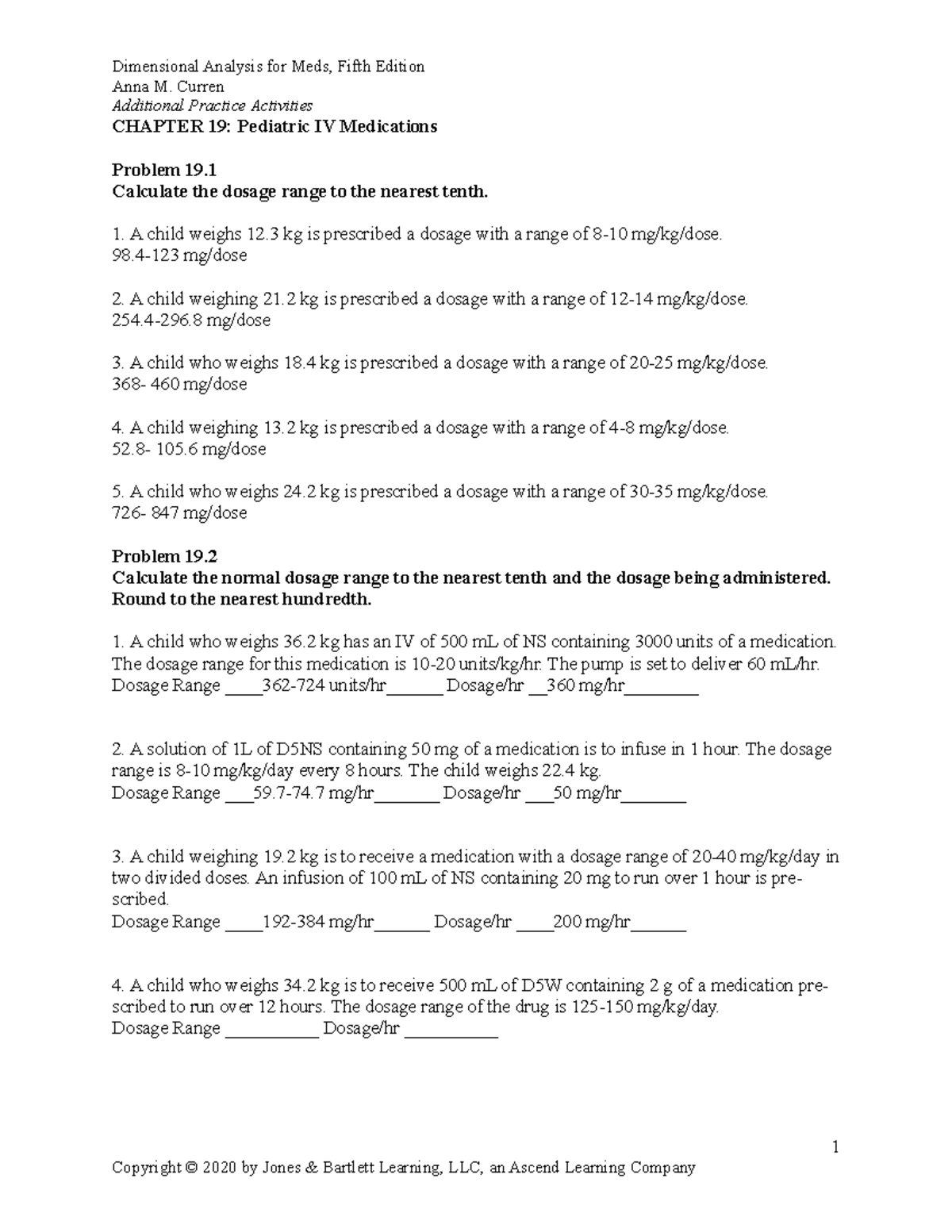 PRAC CH19 Student word - Chapter 19 practice answers - Dimensional ...