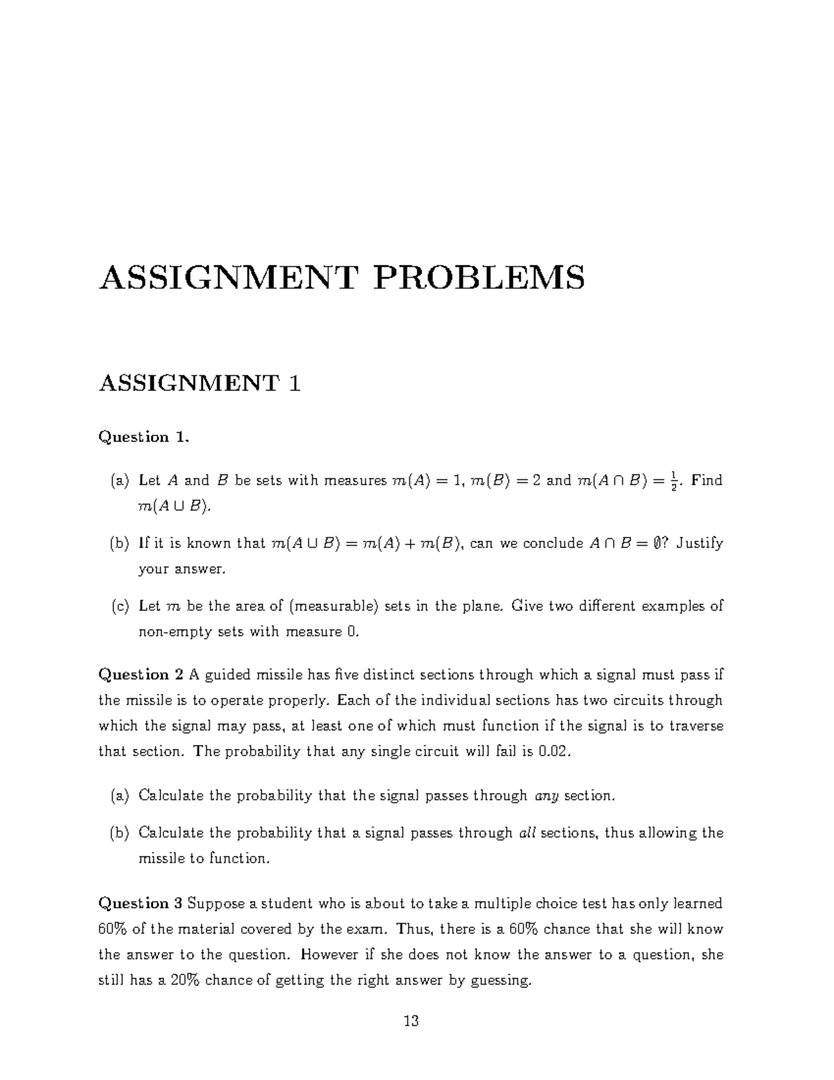 maths 102 assignment 1