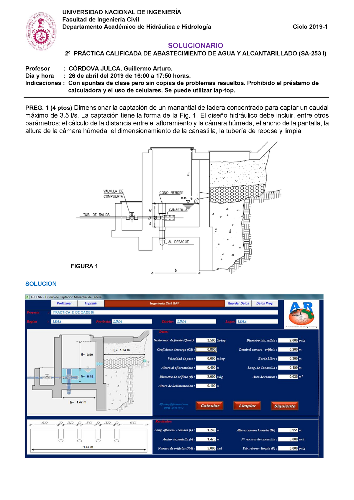 Solucionario De La Práctica 2 (Ciclo 2019 - I) (Ing. Guillermo Arturo ...