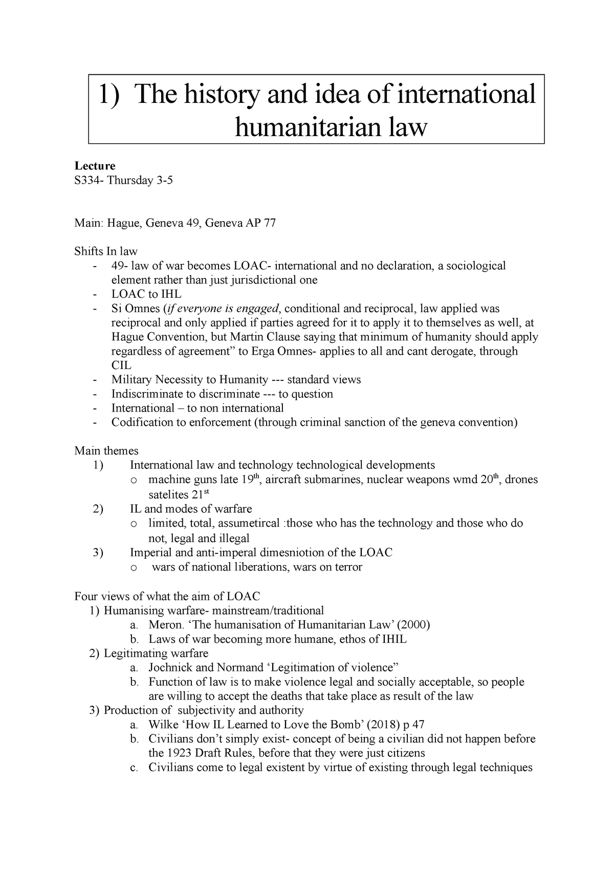 thesis on international humanitarian law