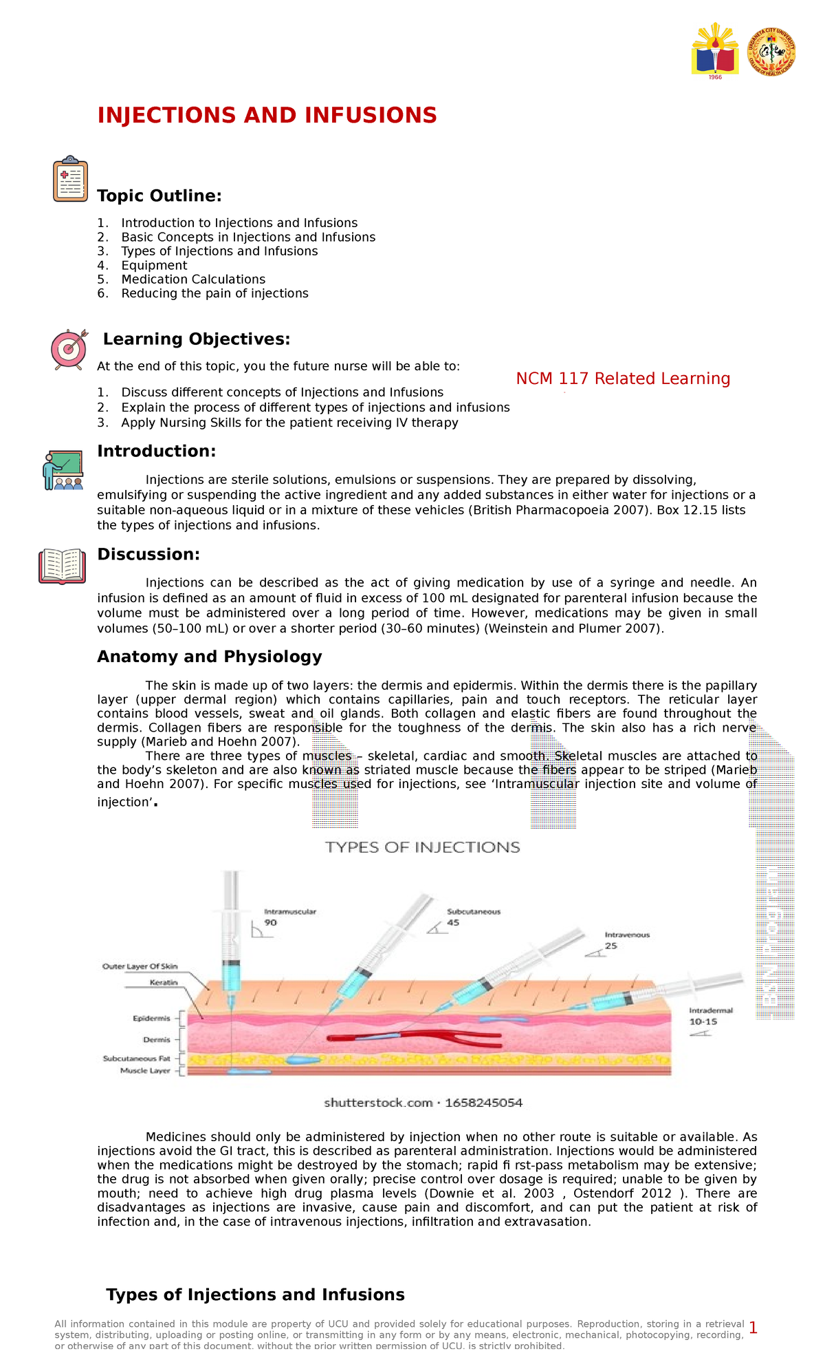 assignment on injection