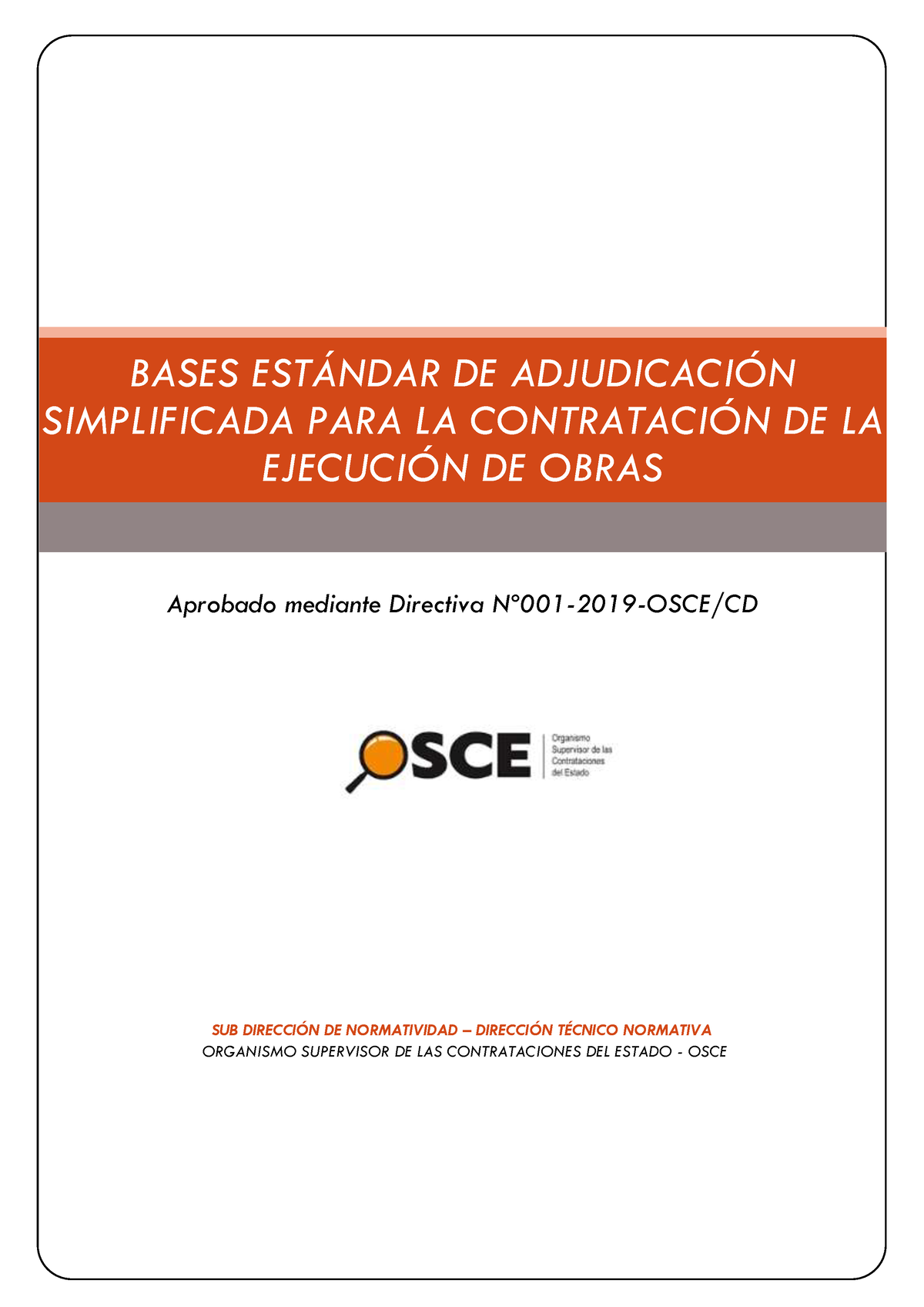 Bases Administrativas De Un Procedimiento De Seleccion De Adjudicacion ...