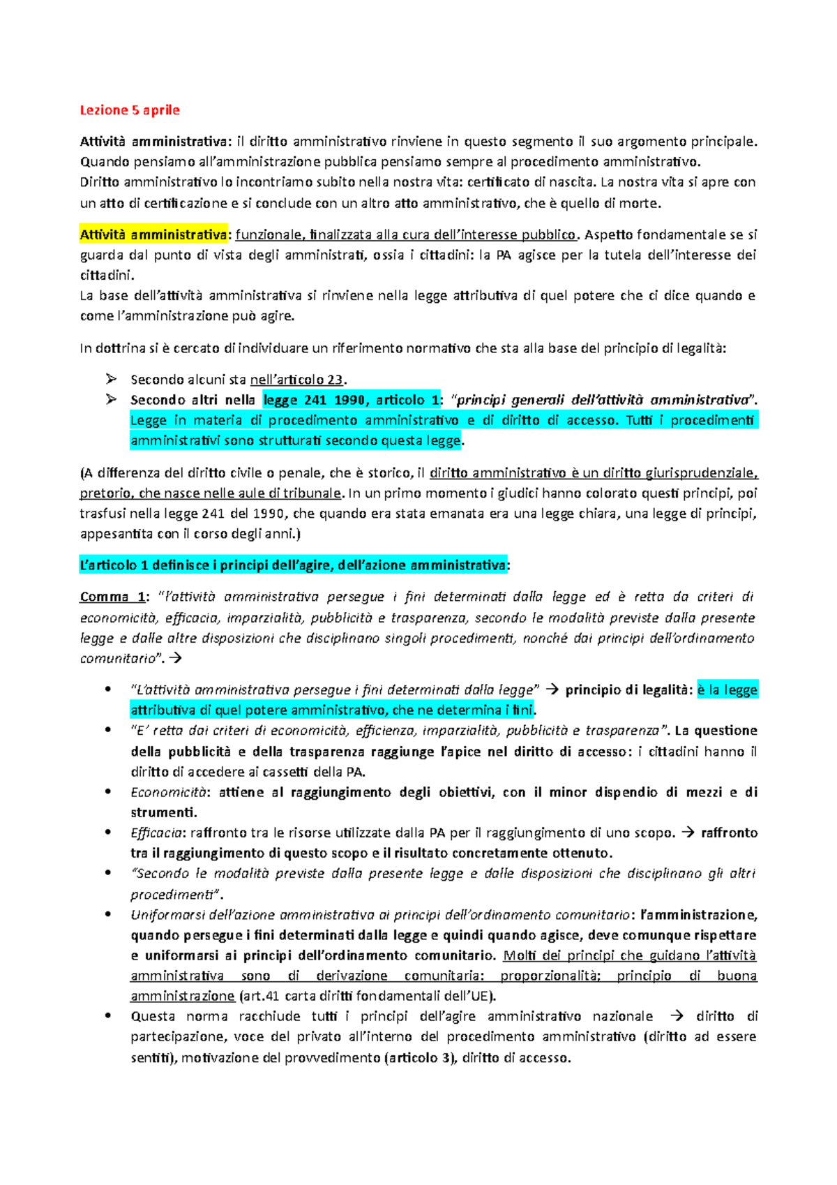 15.lezione 5 Aprile - Appunti - Lezione 5 Aprile Attività ...