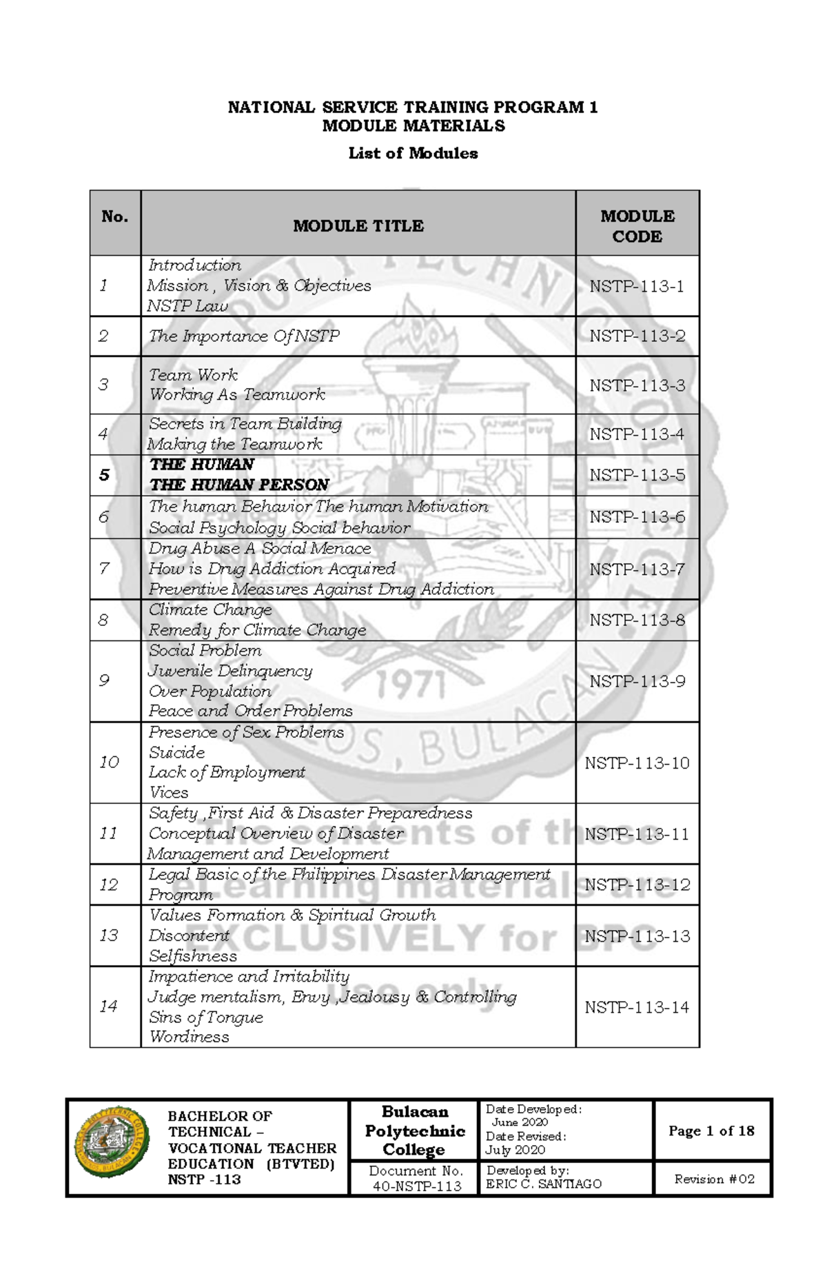 Topic-5 - .... - BACHELOR OF TECHNICAL – VOCATIONAL TEACHER EDUCATION ...