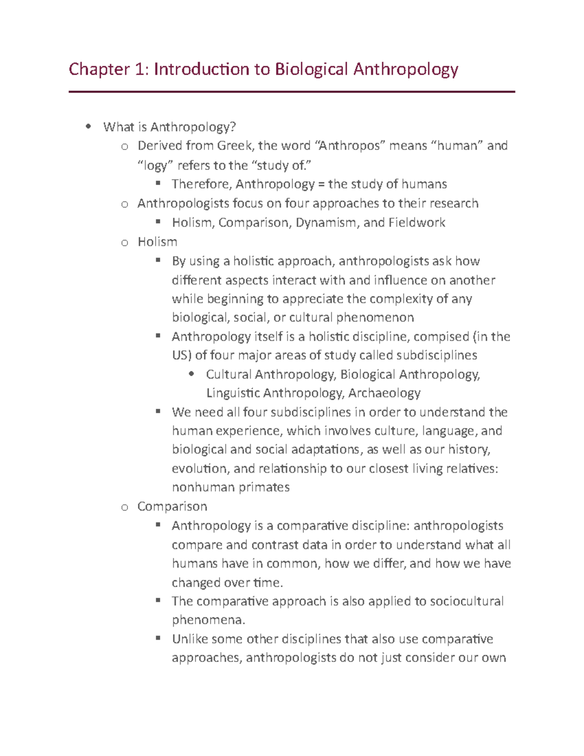 Chapter 1 Book Notes - Chapter 1: Introduction To Biological ...