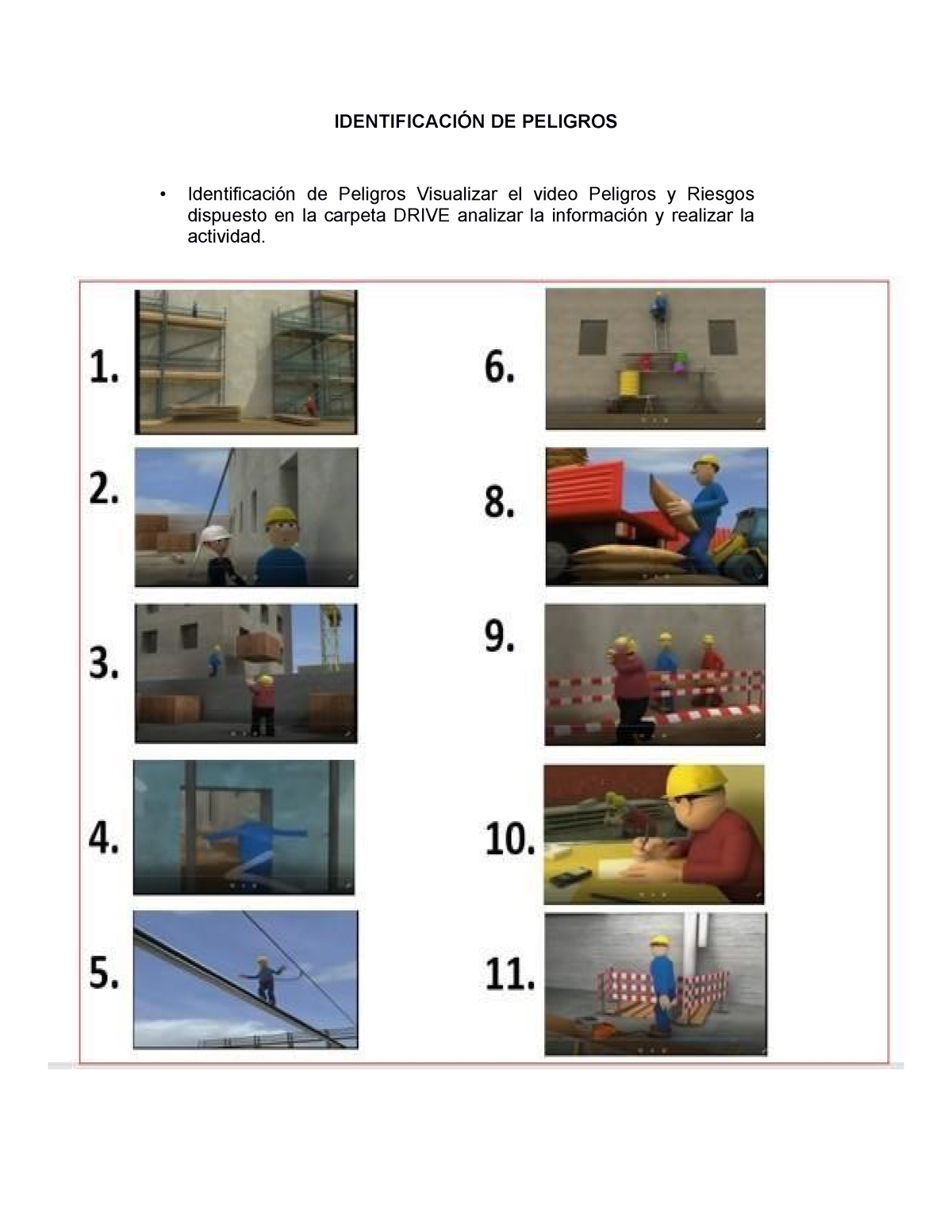 3.1.3.1 Identificación De Peligros - IDENTIFICACIÓN DE PELIGROS ...