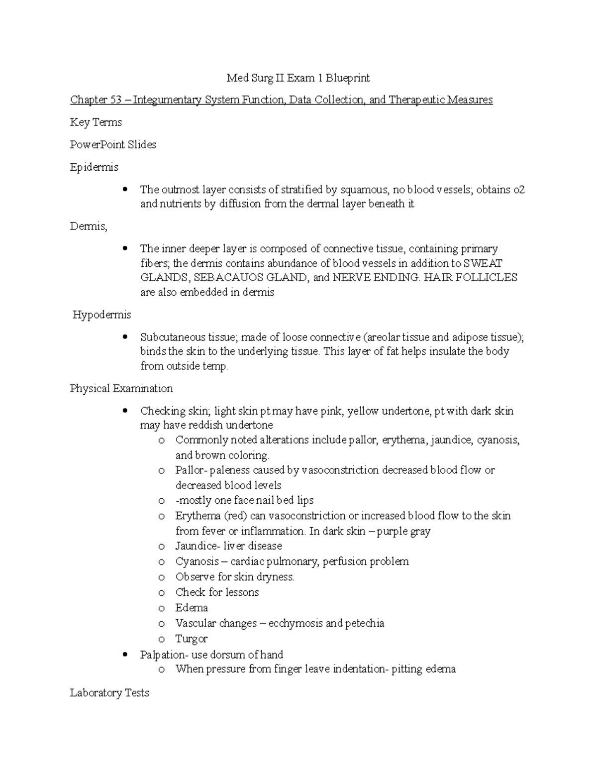 Med Surg II Exam 1 Blueprint (1) 22 Med Surg II Exam 1 Blueprint