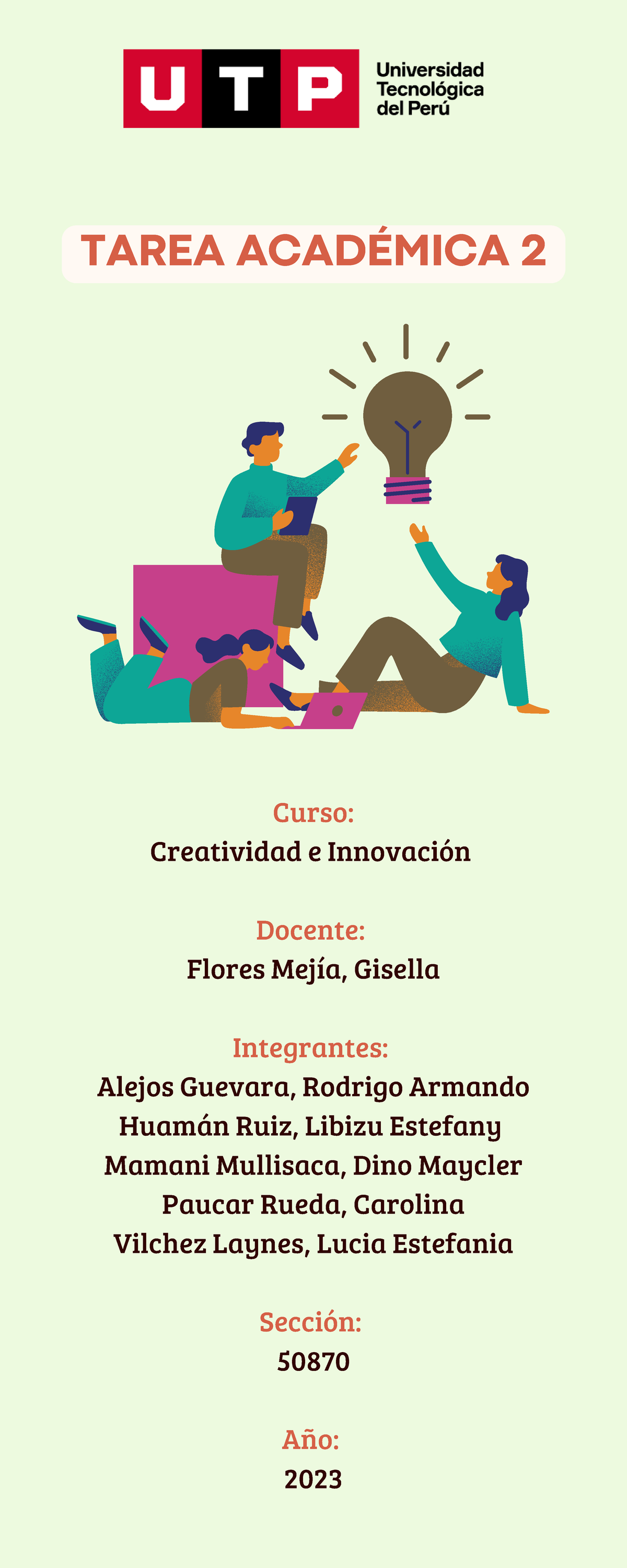 Tarea Académica 2 - Creatividad - Curso: Creatividad E Innovación ...