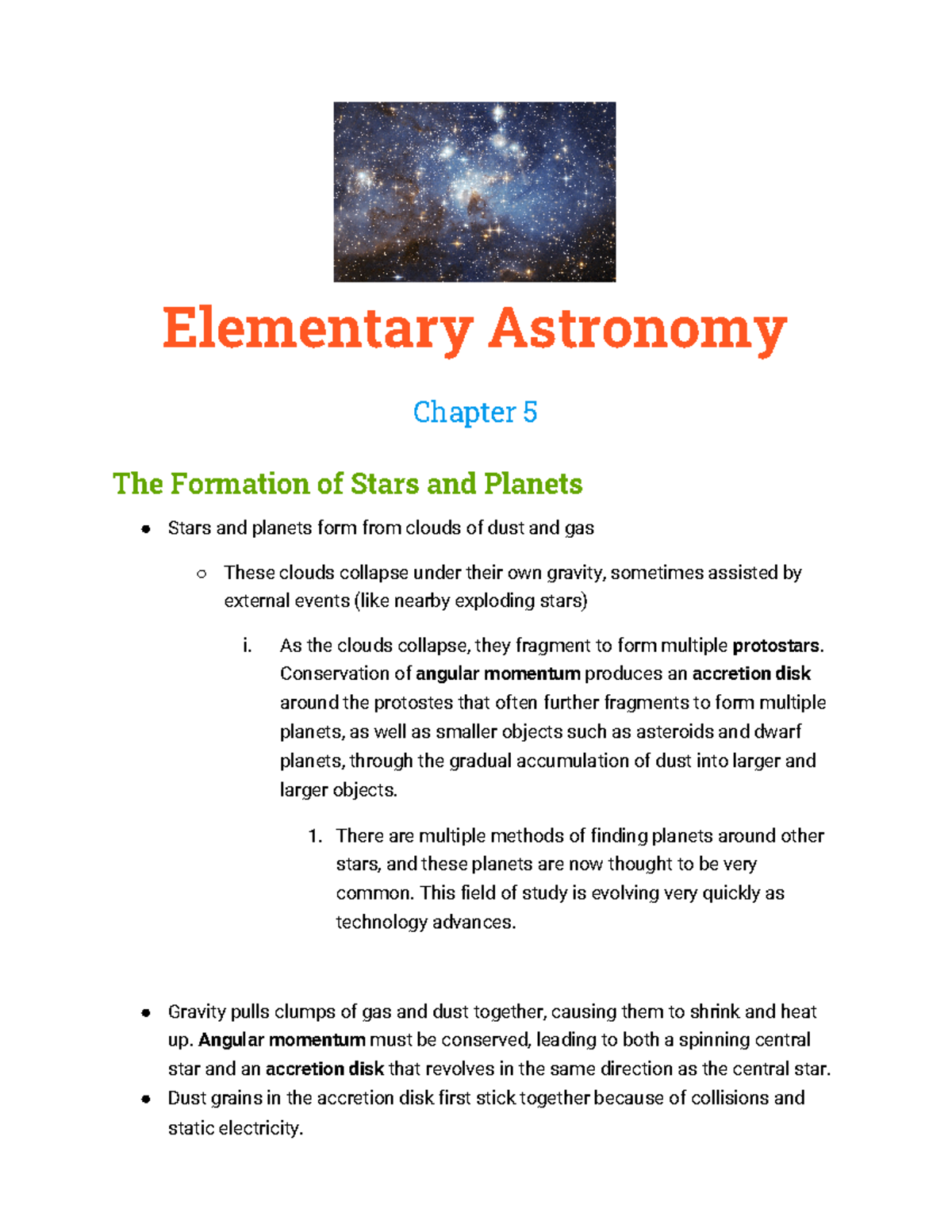 Elementary Astronomy Chapter 5 - Elementary Astronomy Chapter 5 The ...