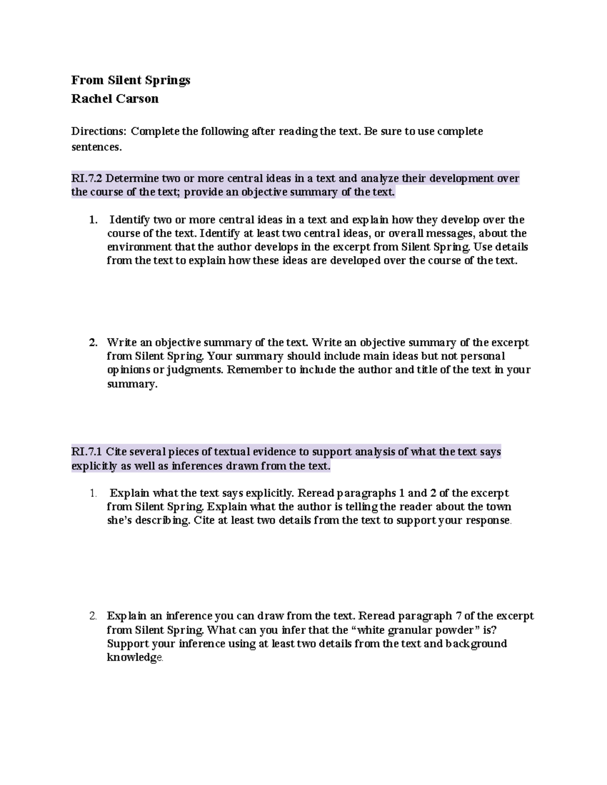 Blake Tapia Copy of 1. From Silent Springs From Silent Springs