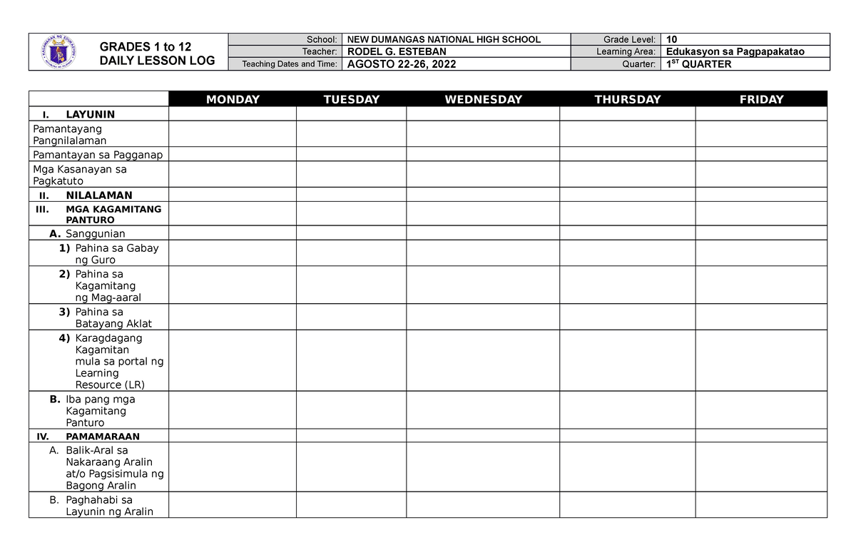 dll-template-tagalog-daily-lesson-log-grades-1-to-12-daily-lesson
