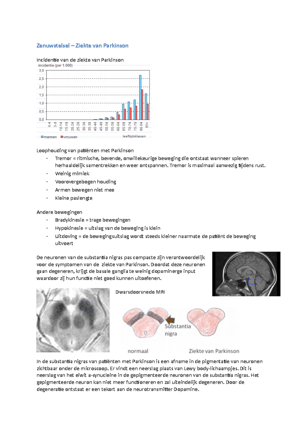 Elearning Ziekte Van Parkinson - Zenuwstelsel – Ziekte Van Parkinson ...