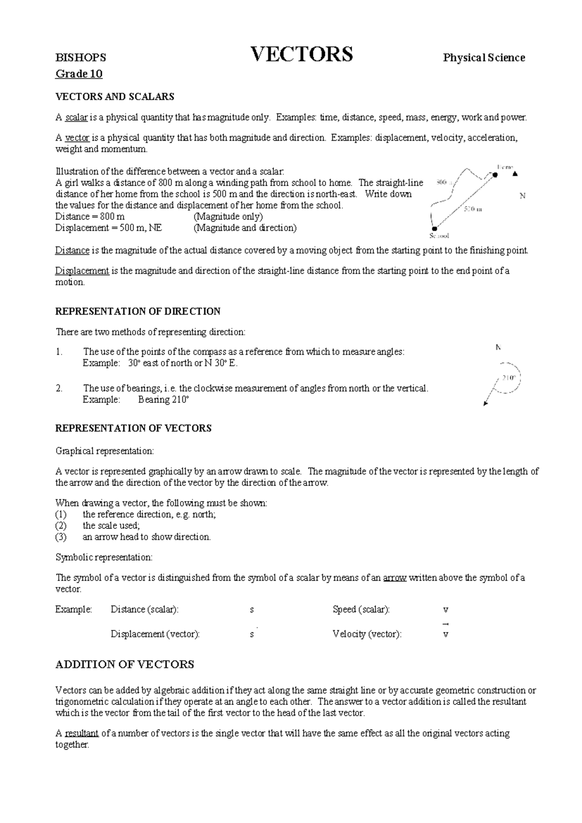 Vectorsg 10 000-1 - ojo - BISHOPS VECTORS Physical Science Grade 10 ...