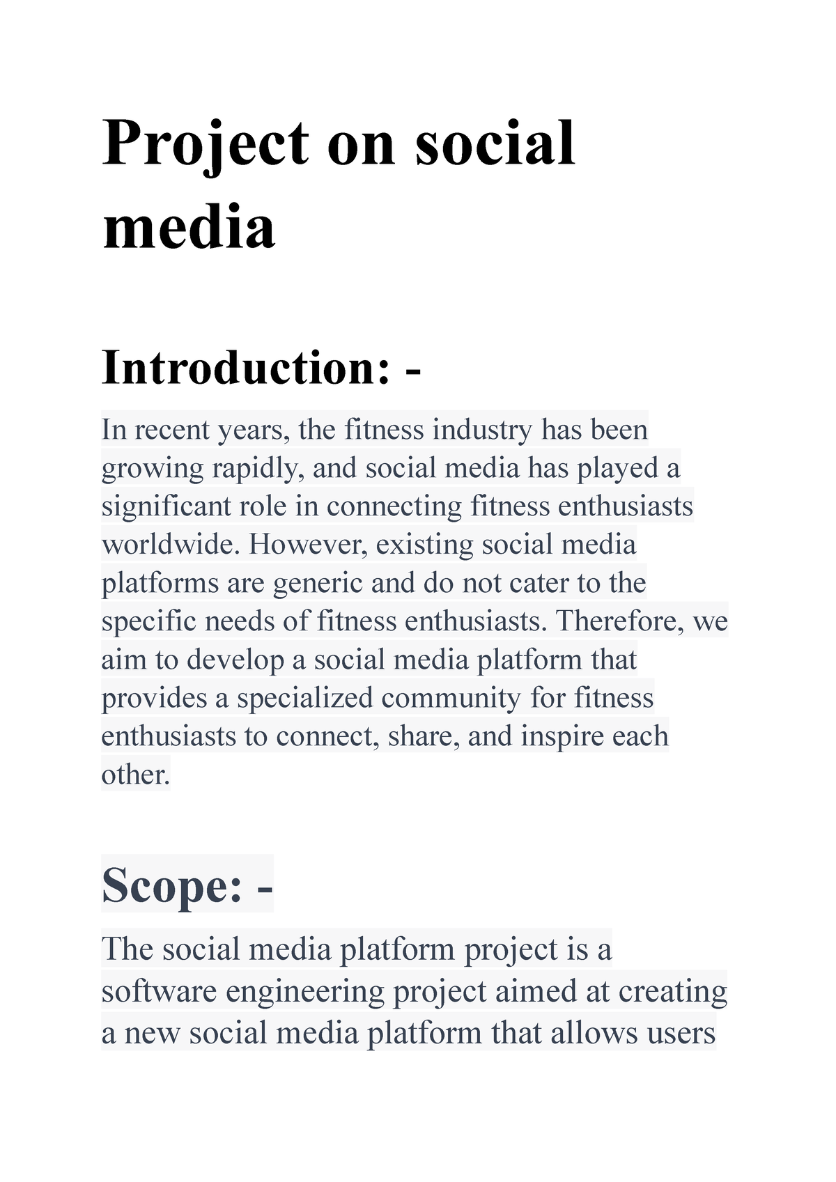 good introduction for social media essay