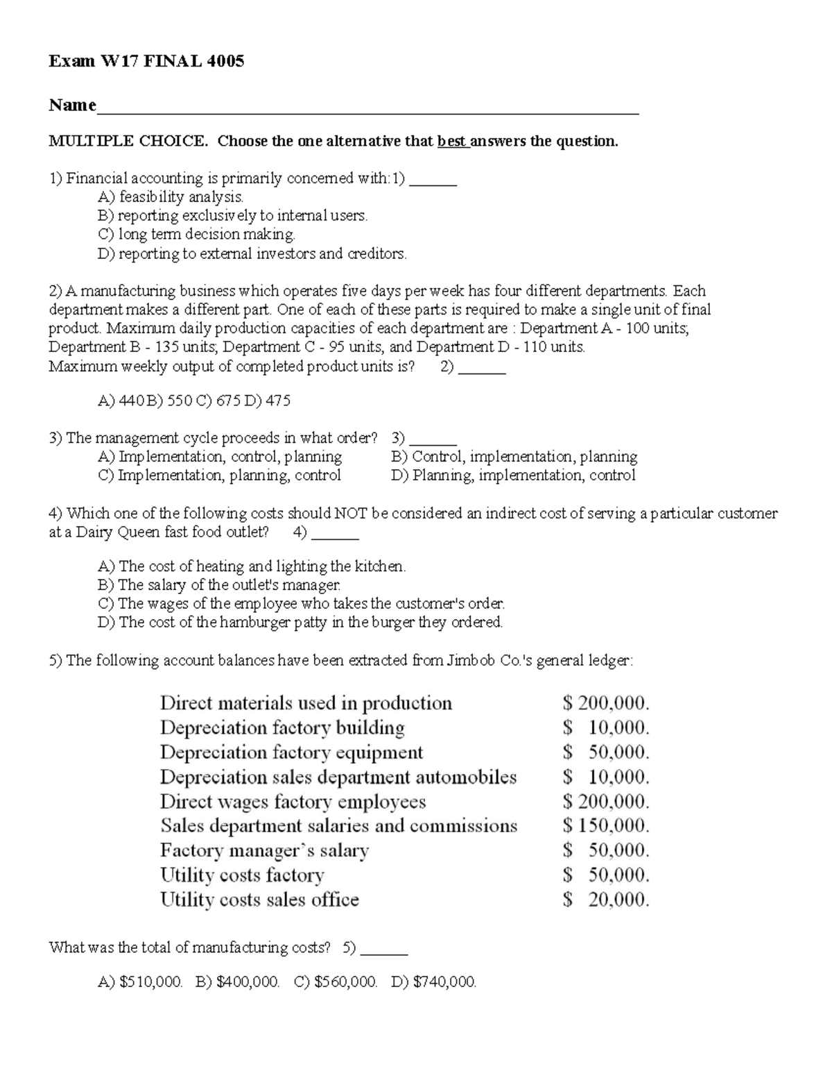 W17 4005 final v1 Student(3)(1)(1)-2 - Exam W17 FINAL 4005 - Studocu