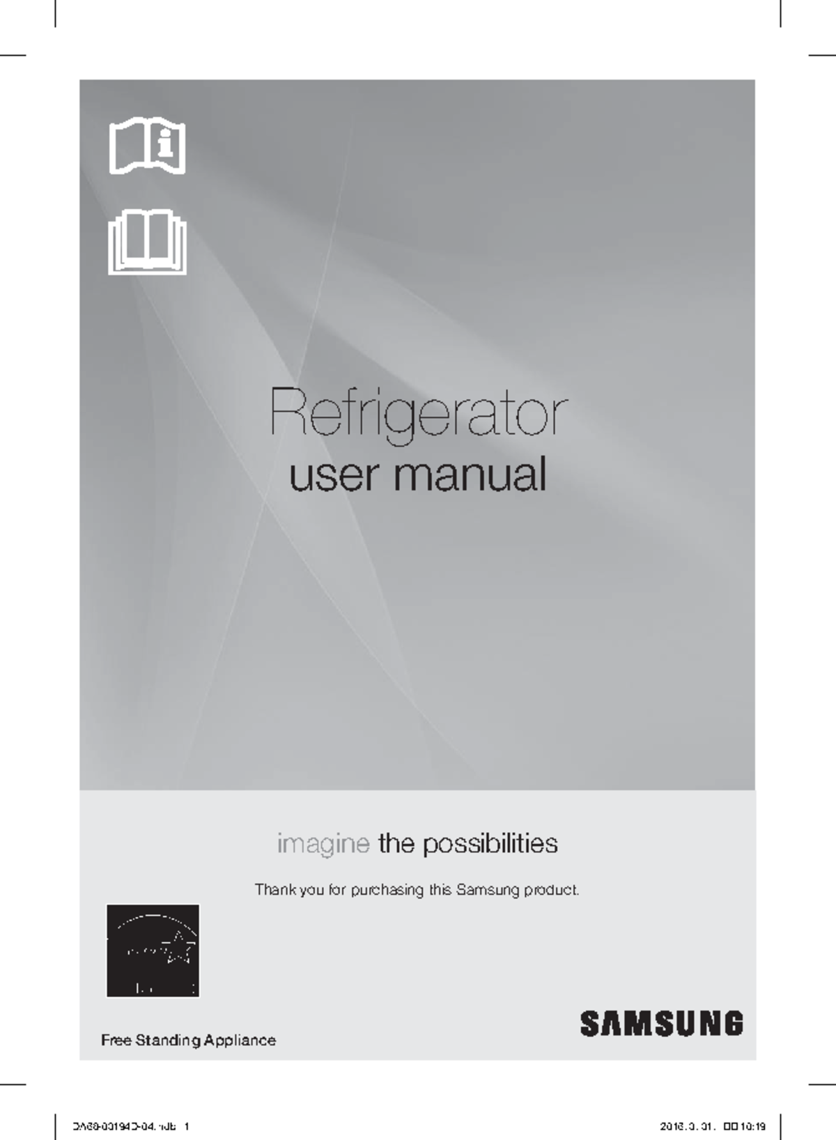 Samsung refrigerator manual optimized Refrigerator user manual