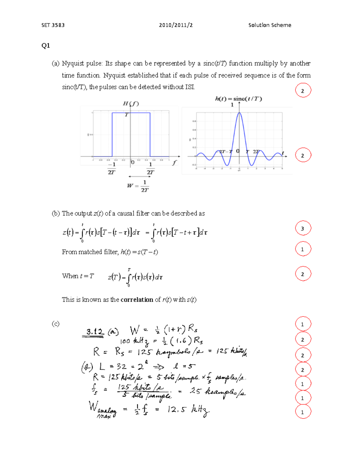 Final Examination Semester II Session 1011_Digital Communcation System ...