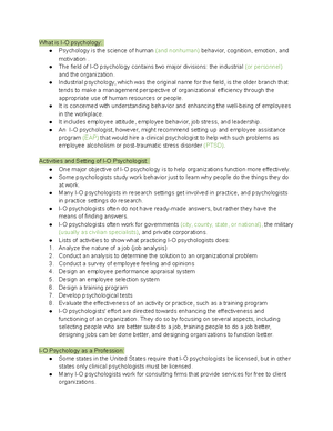 Psychology notes - Pre-Recorded Lecture- Week 1 What is Psychology ...