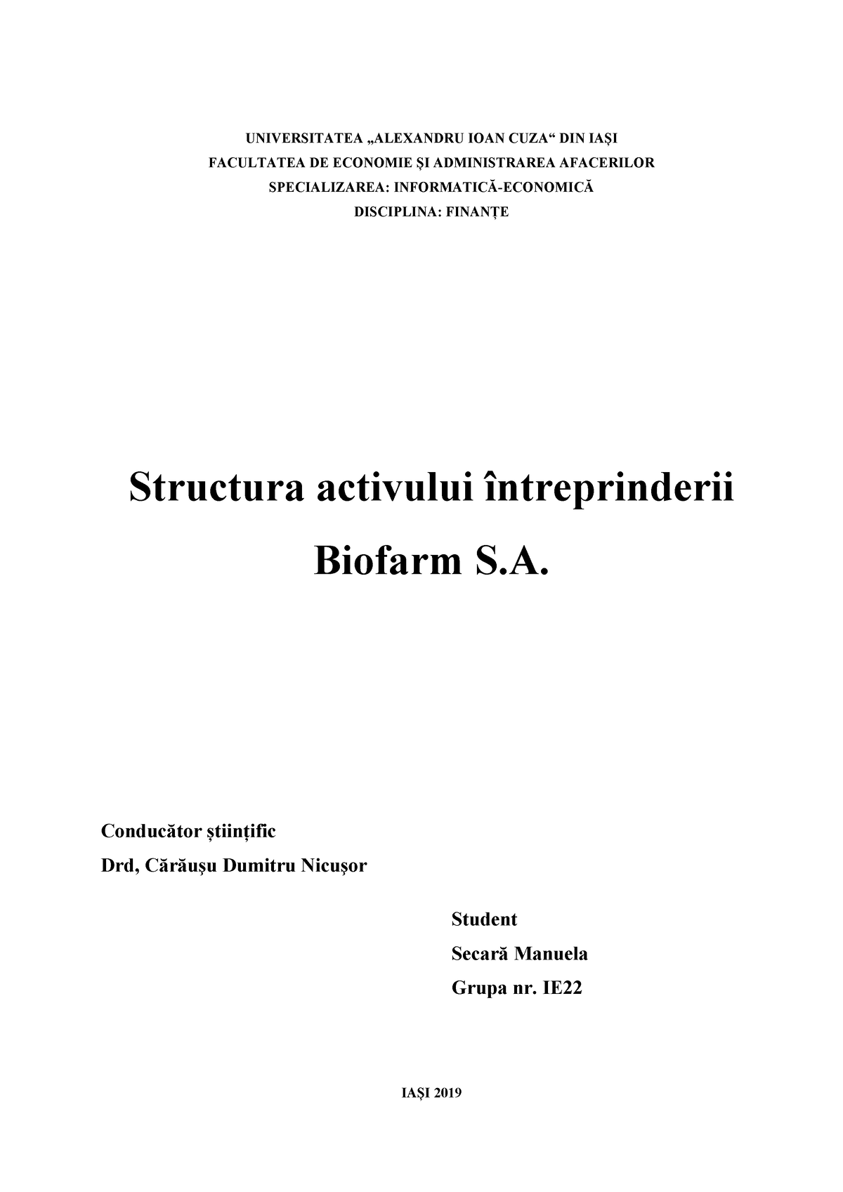 Scribfree - UNIVERSITATEA „ALEXANDRU IOAN CUZA“ DIN IAȘI FACULTATEA DE ...