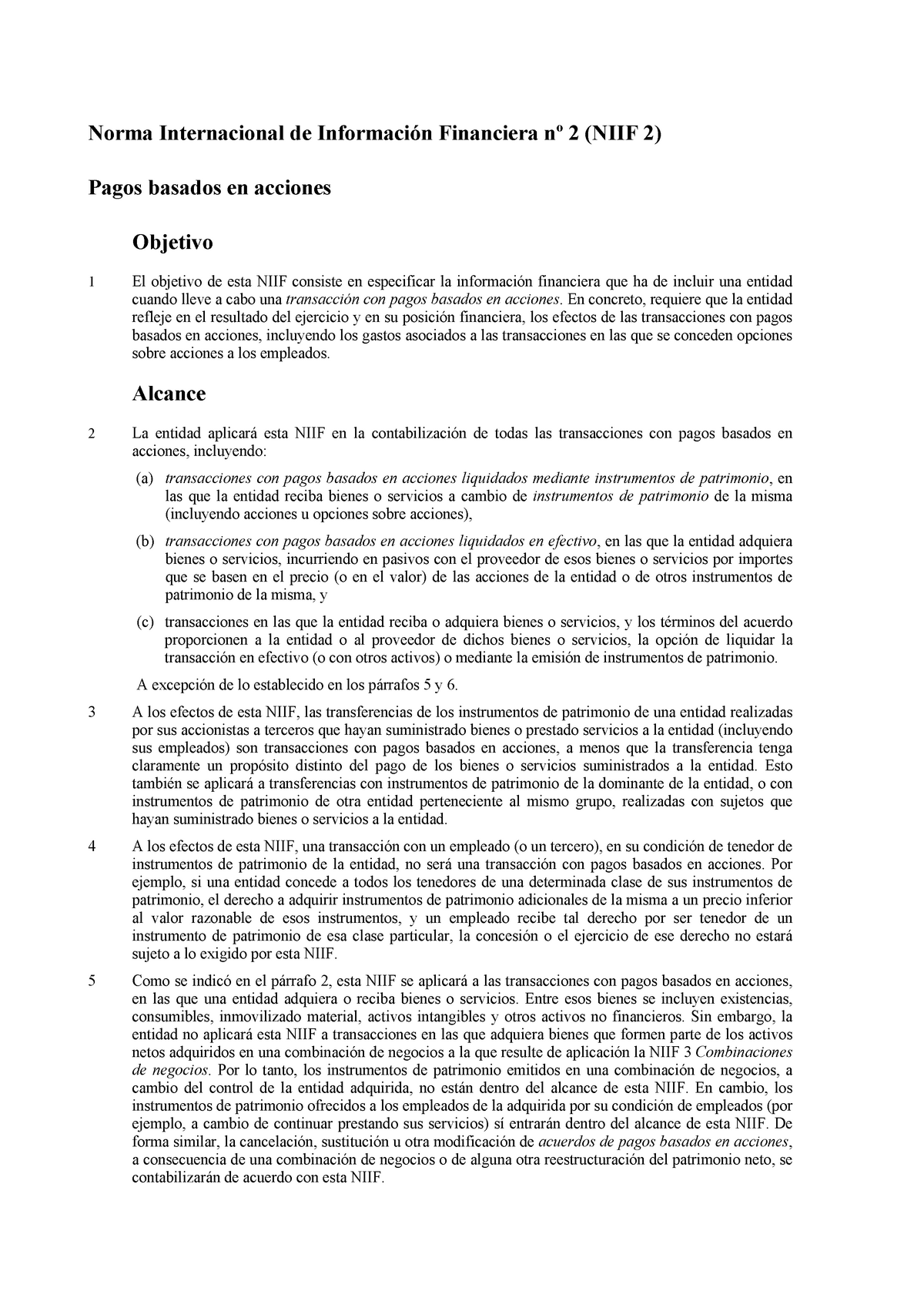 Niif2 - Niif 2 - Norma Internacional De Información Financiera Nº 2 ...