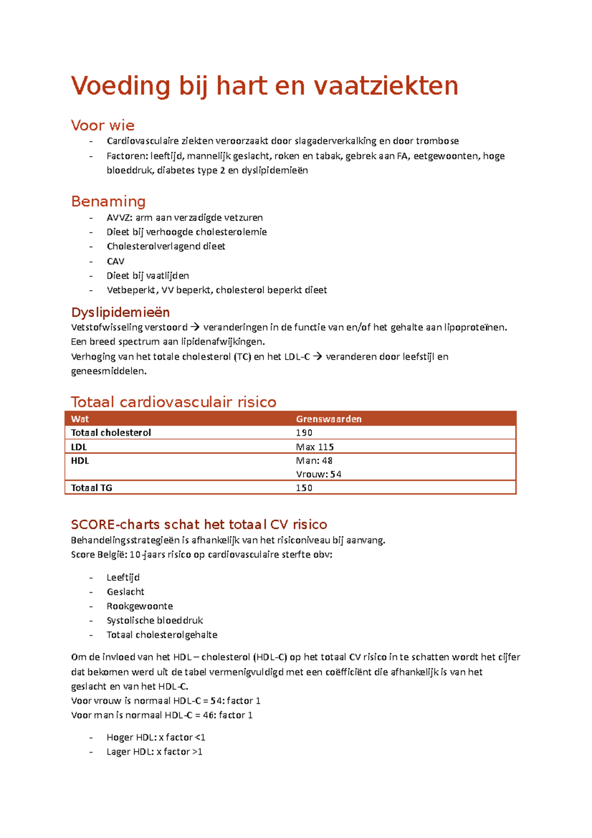 Voeding Bij Hart En Vaatziekten Een Breed Spectrum Aan