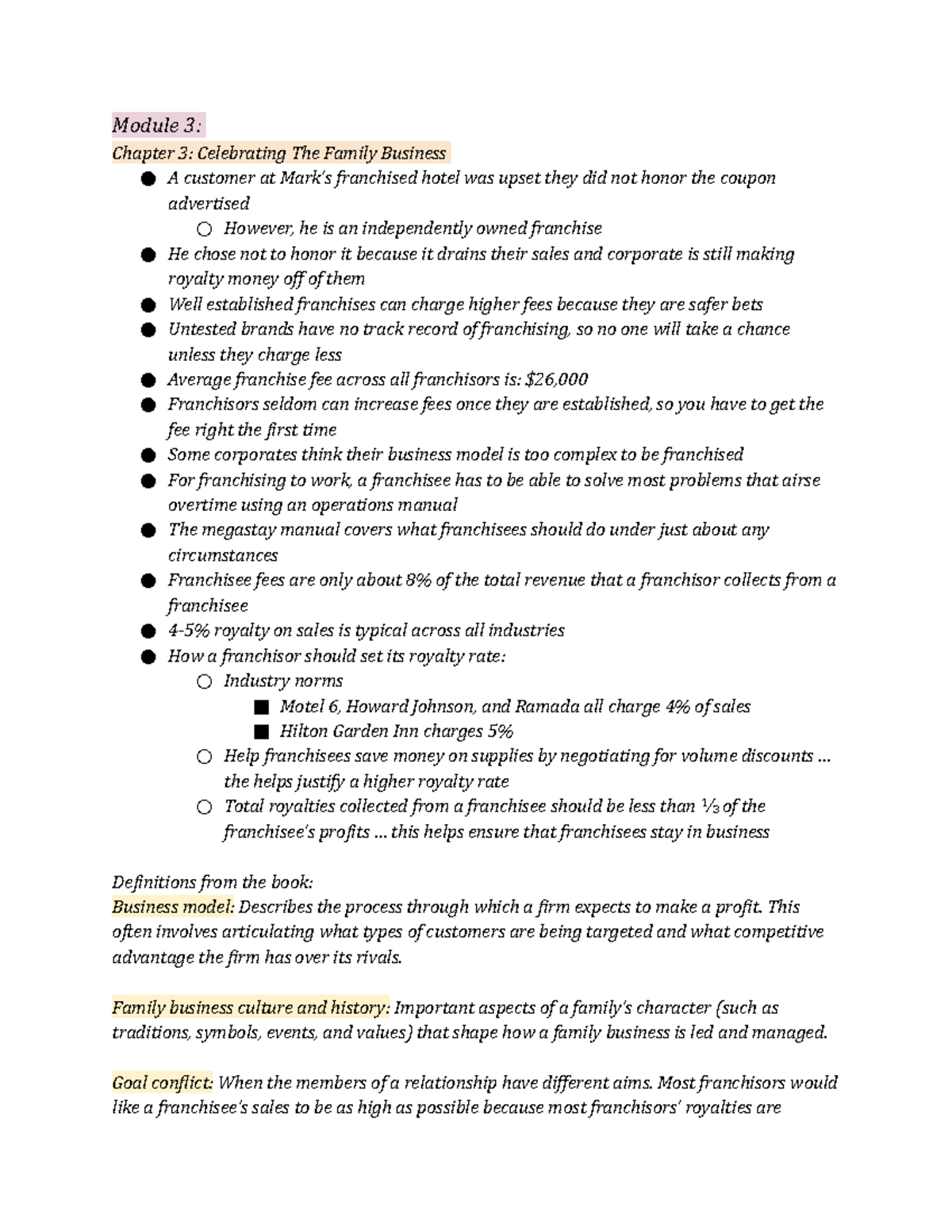 Module 3 And 4 Notes - Module 3: Chapter 3: Celebrating The Family ...