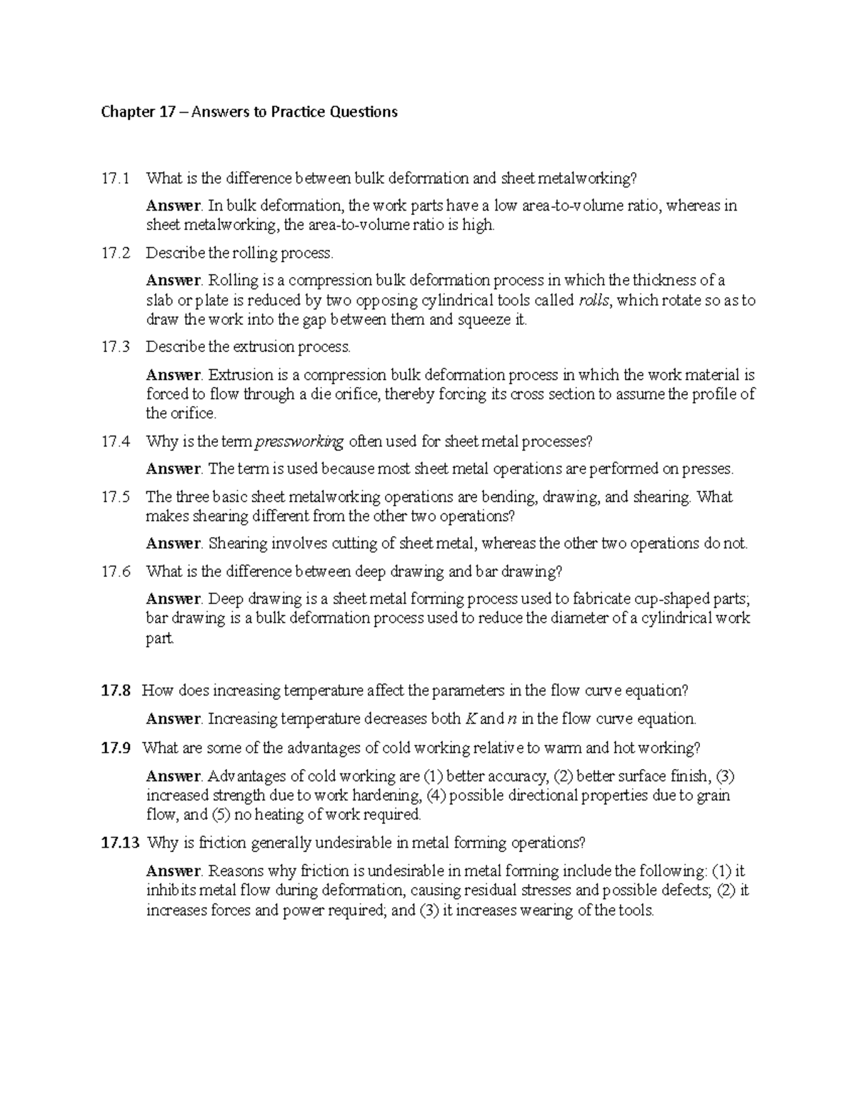 Chap17Practice 155318 - Chapter 17 – Answers to Practice Questions 17 ...