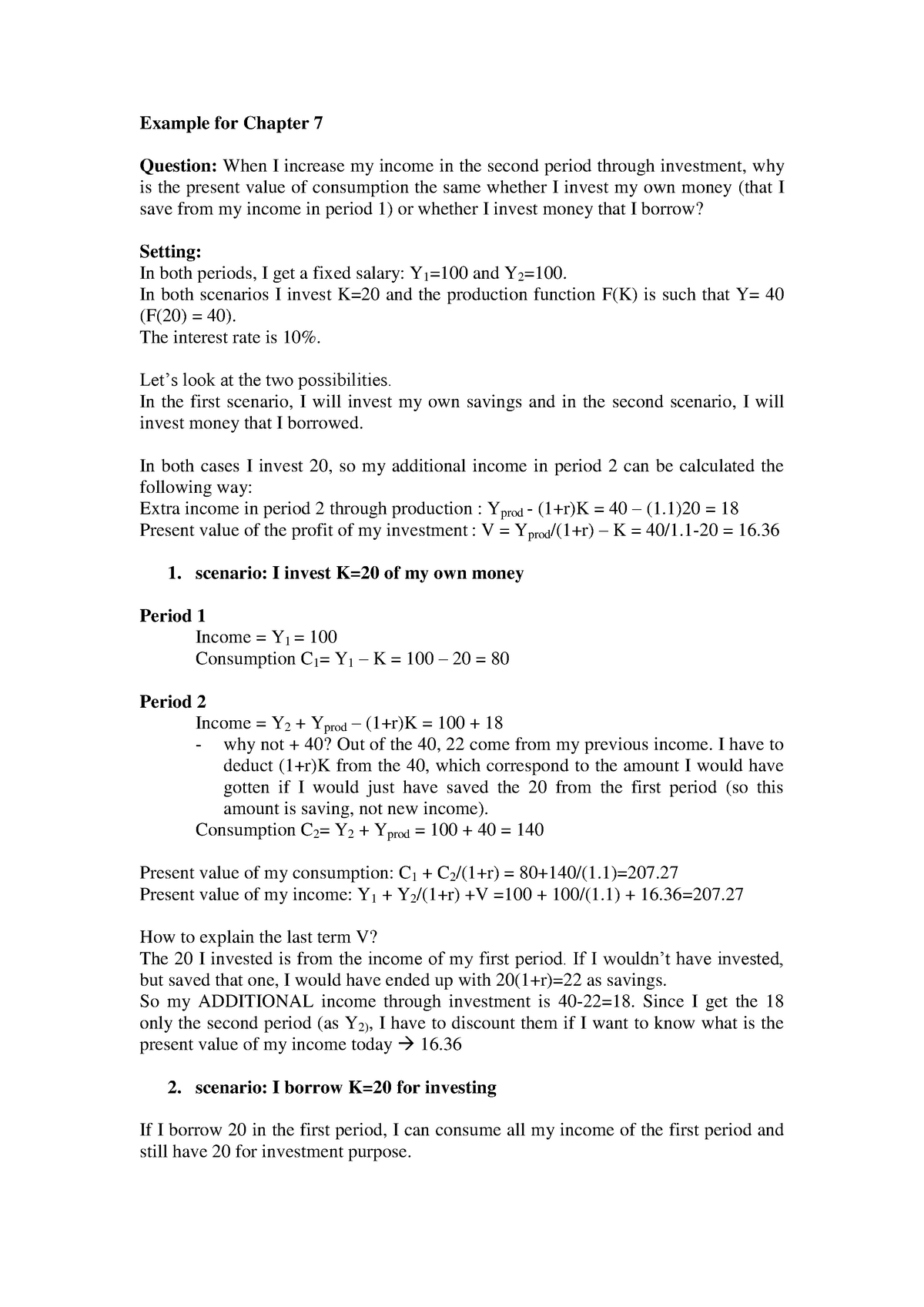 Ch7 Exercise Borrowing Versus Saving - Example For Chapter 7 Question ...