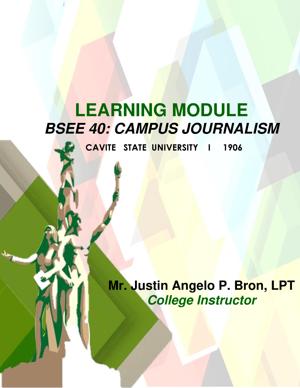 Learning Module In BSEE 40 Campus Journalism-2 - ; LEARNING MODULE BSEE ...