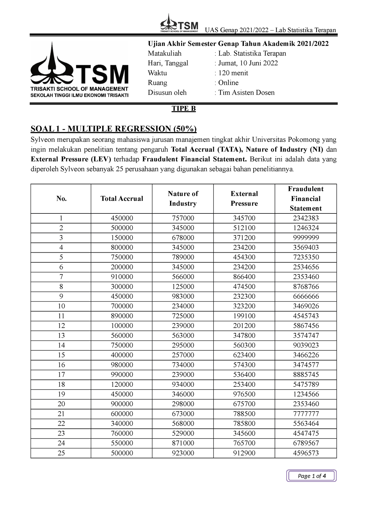 TIPE B (1)-converted - Hgfcx - UAS Genap 2021/2022 – Lab Statistika ...