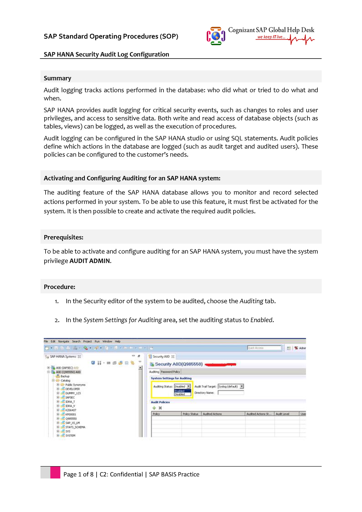 SAP HANA Security Audit - SAP HANA Provides Audit Logging For Critical ...