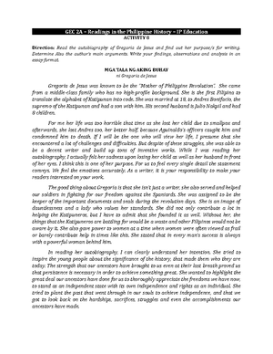 Activity 4 - None - GEC 2A – Readings in the Philippine History – IP ...