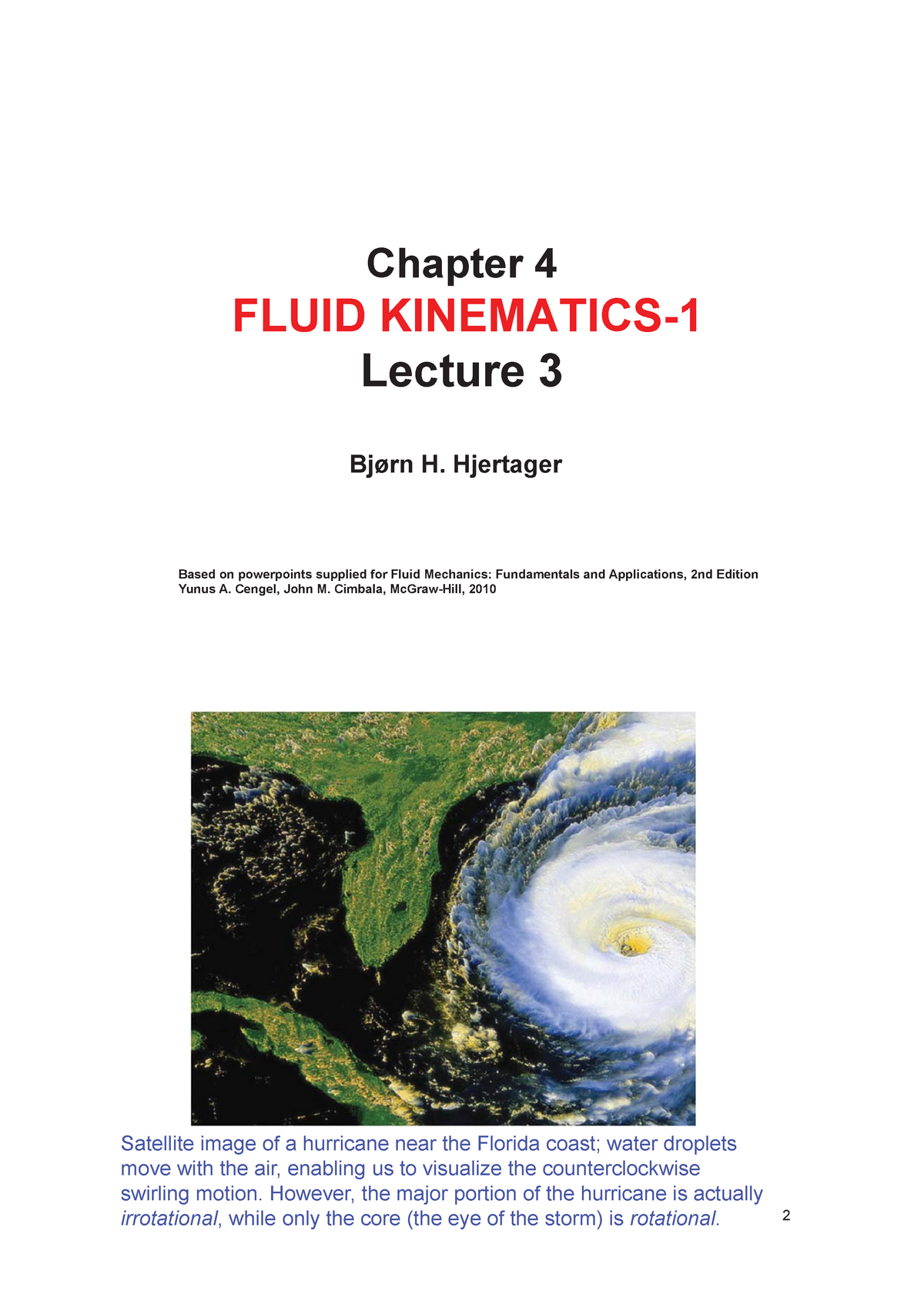 Chapter 04 2 lecture 3 1b 2p - Intro to fluid mechanics 113 - StuDocu