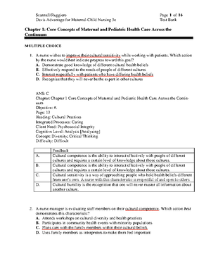 Maternal child study guide - NUR 2513 / NUR2513: Maternal-Child Nursing ...