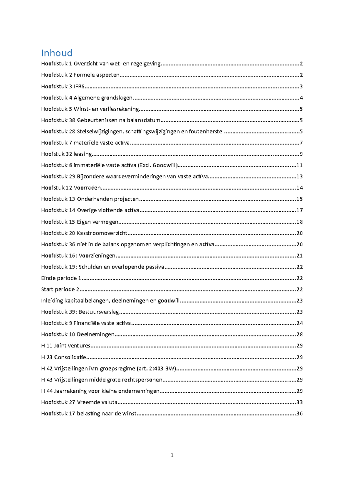 Externe Verslaggeving Samenvatting Pp - Inhoud Hoofdstuk 1 Overzicht ...