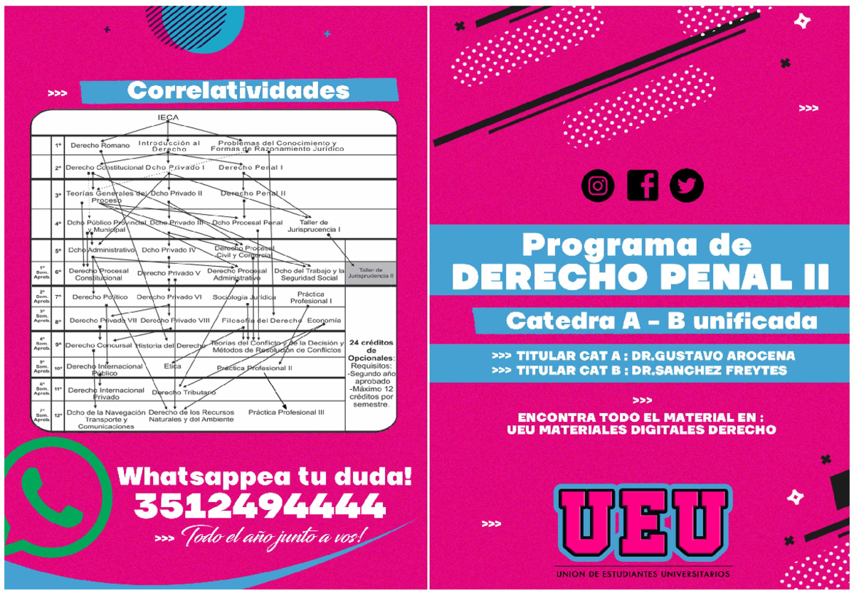 00 - Programa DE Derecho Penal II (CAT A Y B) - Unificado - Aporte ...