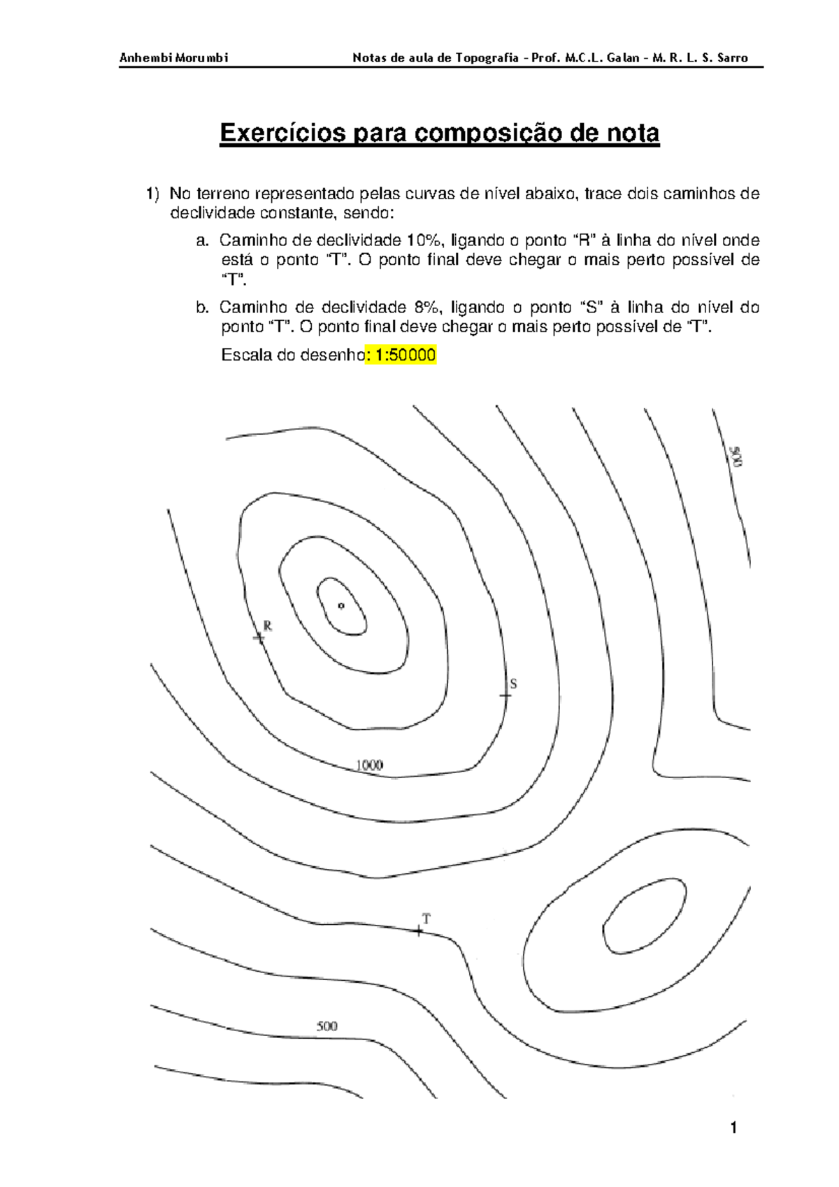 Exercícios-sobre-curvas De Nivel-REV2 - Anhembi Morumbi Notas De Aula ...