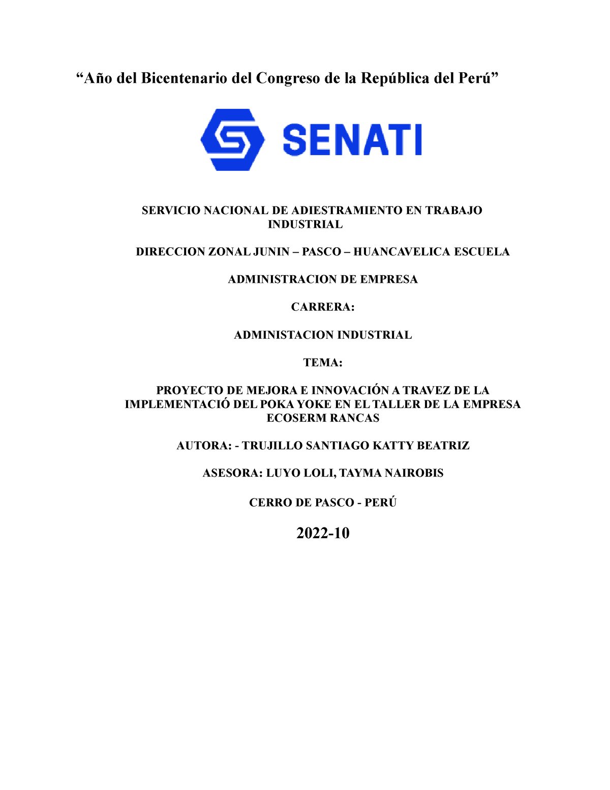 1 - APUNTES Y NOTAS - “Año del Bicentenario del Congreso de la ...