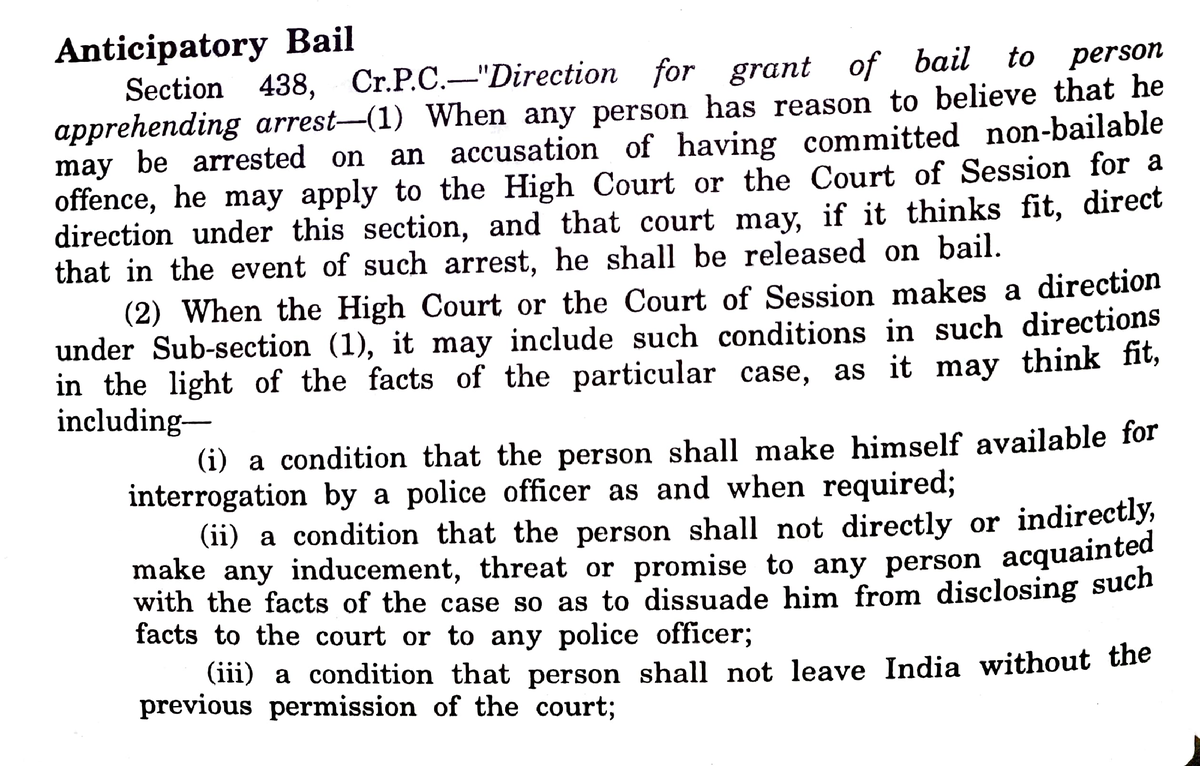 2 Anticipatory Bail - NOTES OF IPC - Anticipatory Bail Section 438, Cr ...