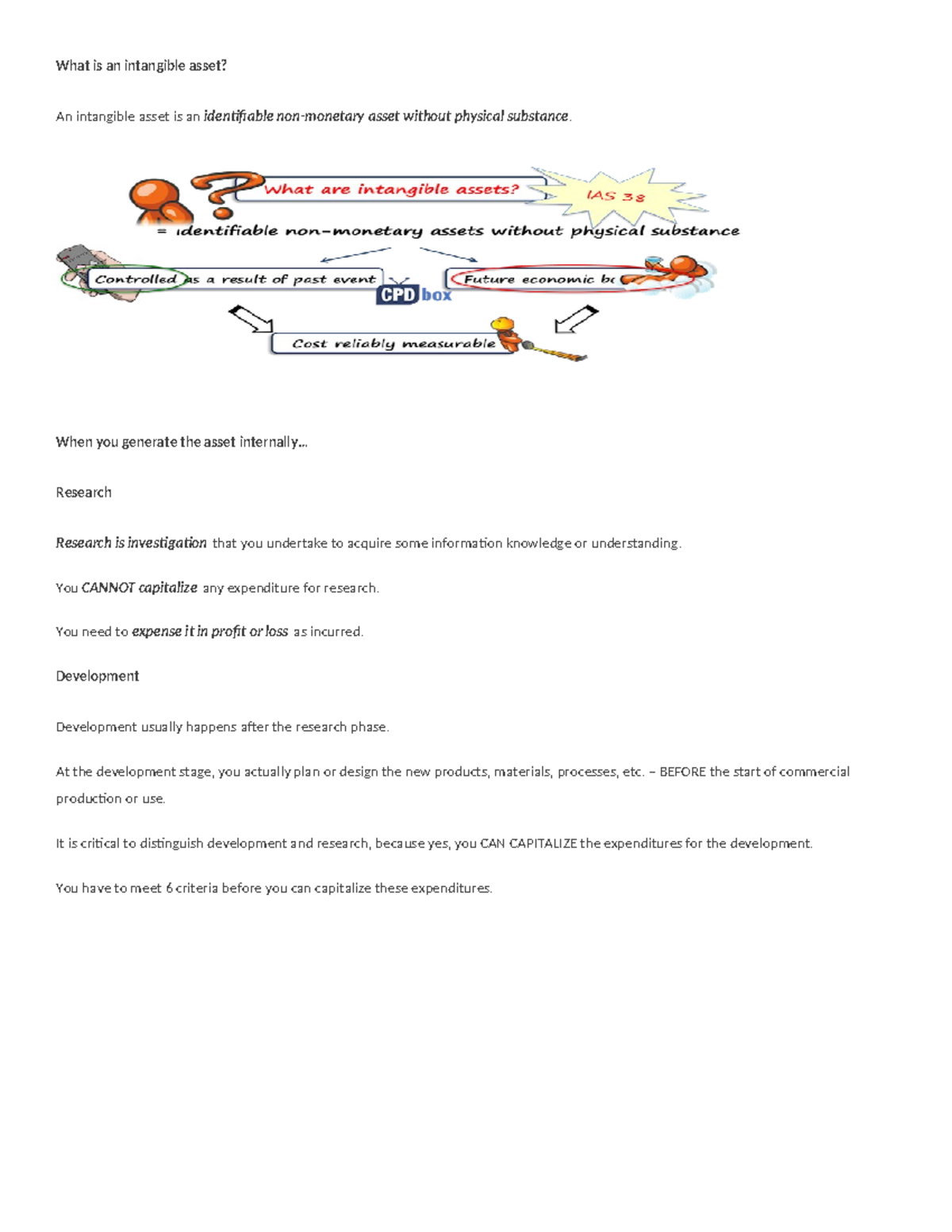 IAS 38 Recognition of intangible assets - What is an intangible asset ...